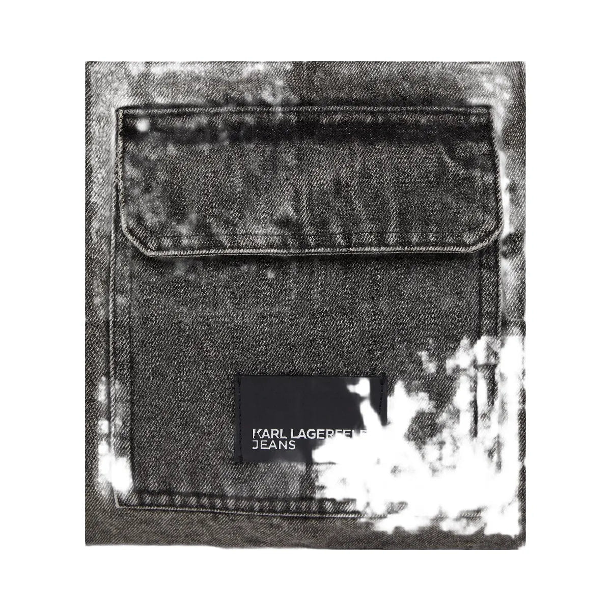 Karl Lagerfeld Denim Hobo Shopper Black Denim Grey Denim