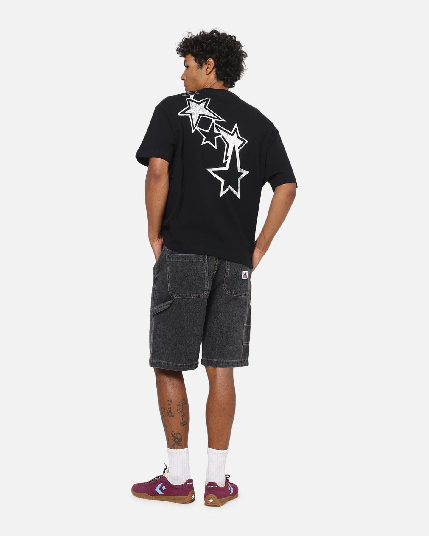 X - Large Stars Gorilla Fit T - Shirt Black