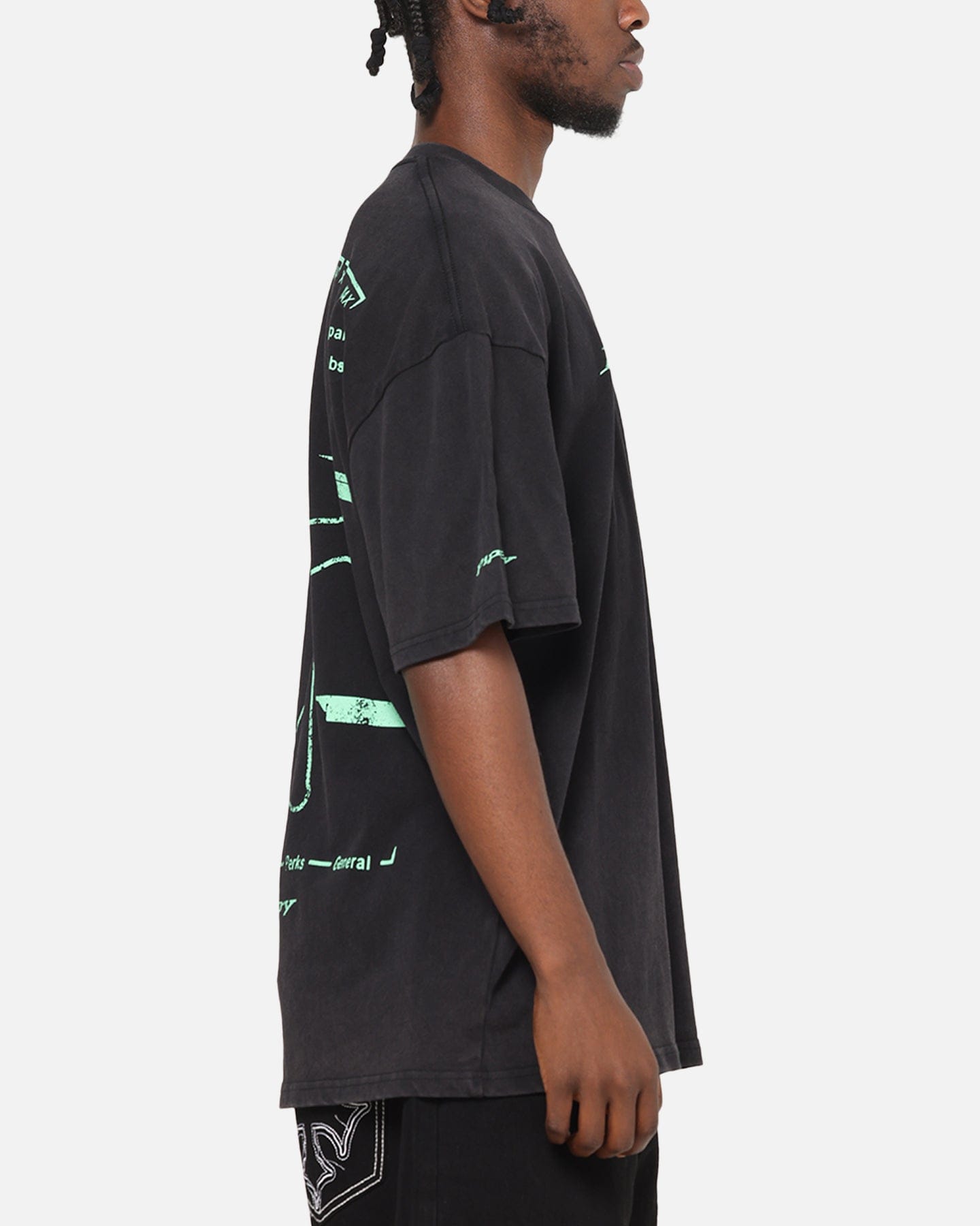 73studio x Fallout Pipboy T - Shirt Black Acidwash