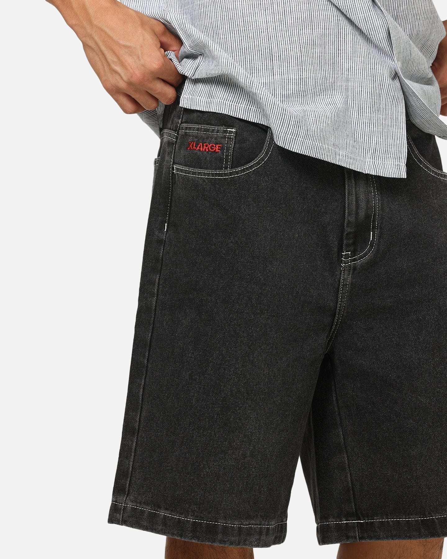 X - Large 91 Star Bull Denim Shorts Washed Black
