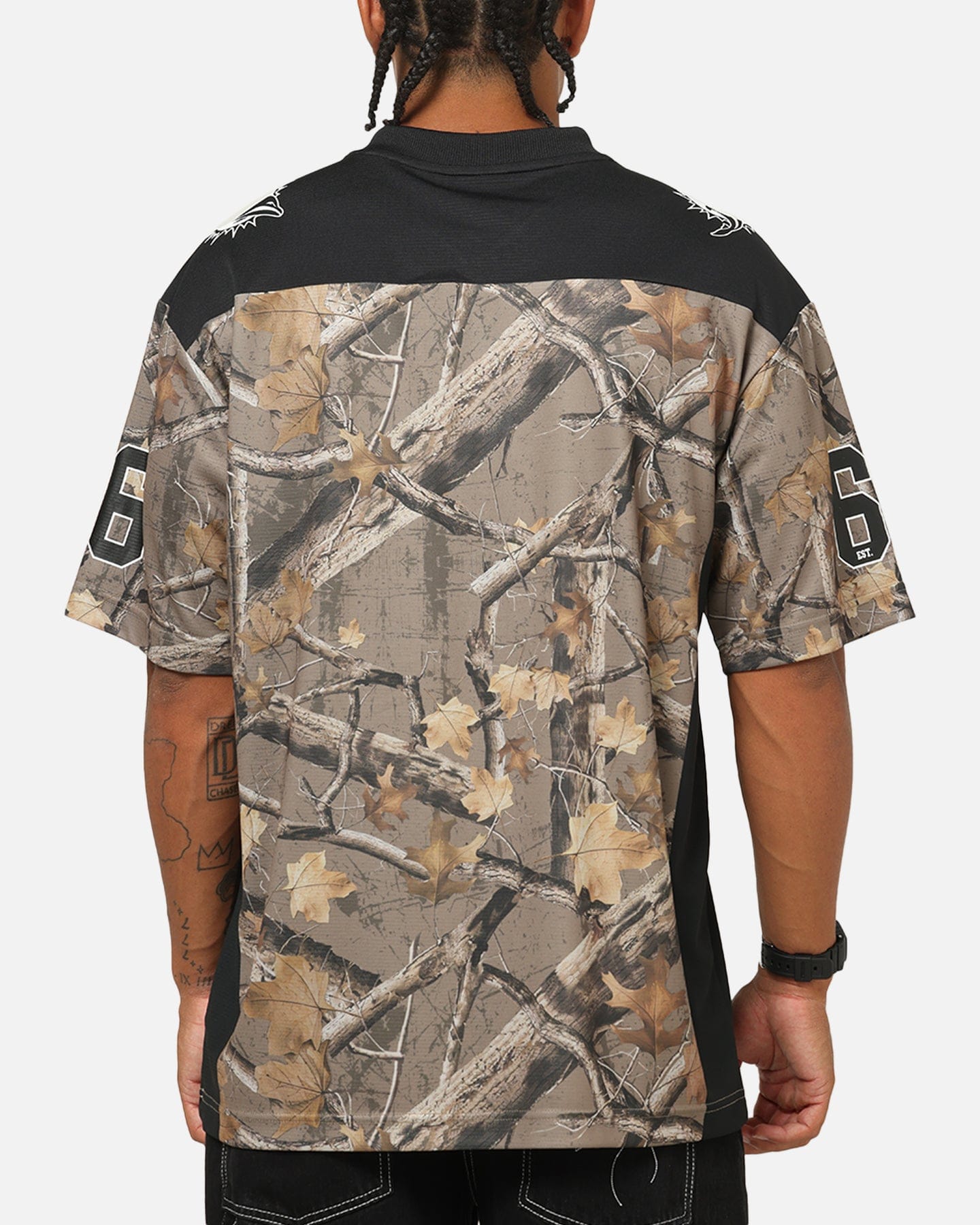 Majestic Athletic Miami Dolphins Mesh Oversized T - Shirt Khaki Forest Camo