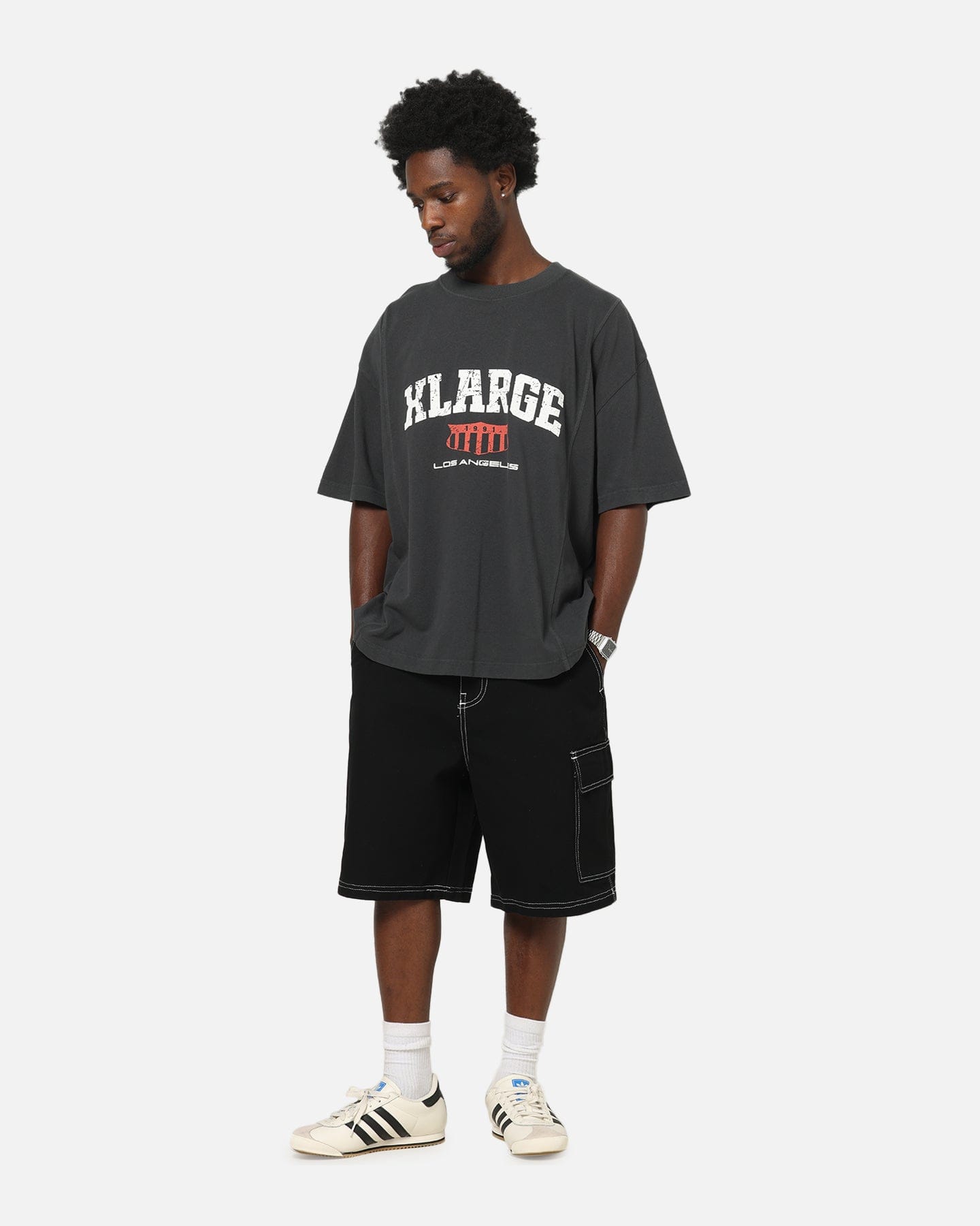 X - Large Italic Work Cargo Shorts Black
