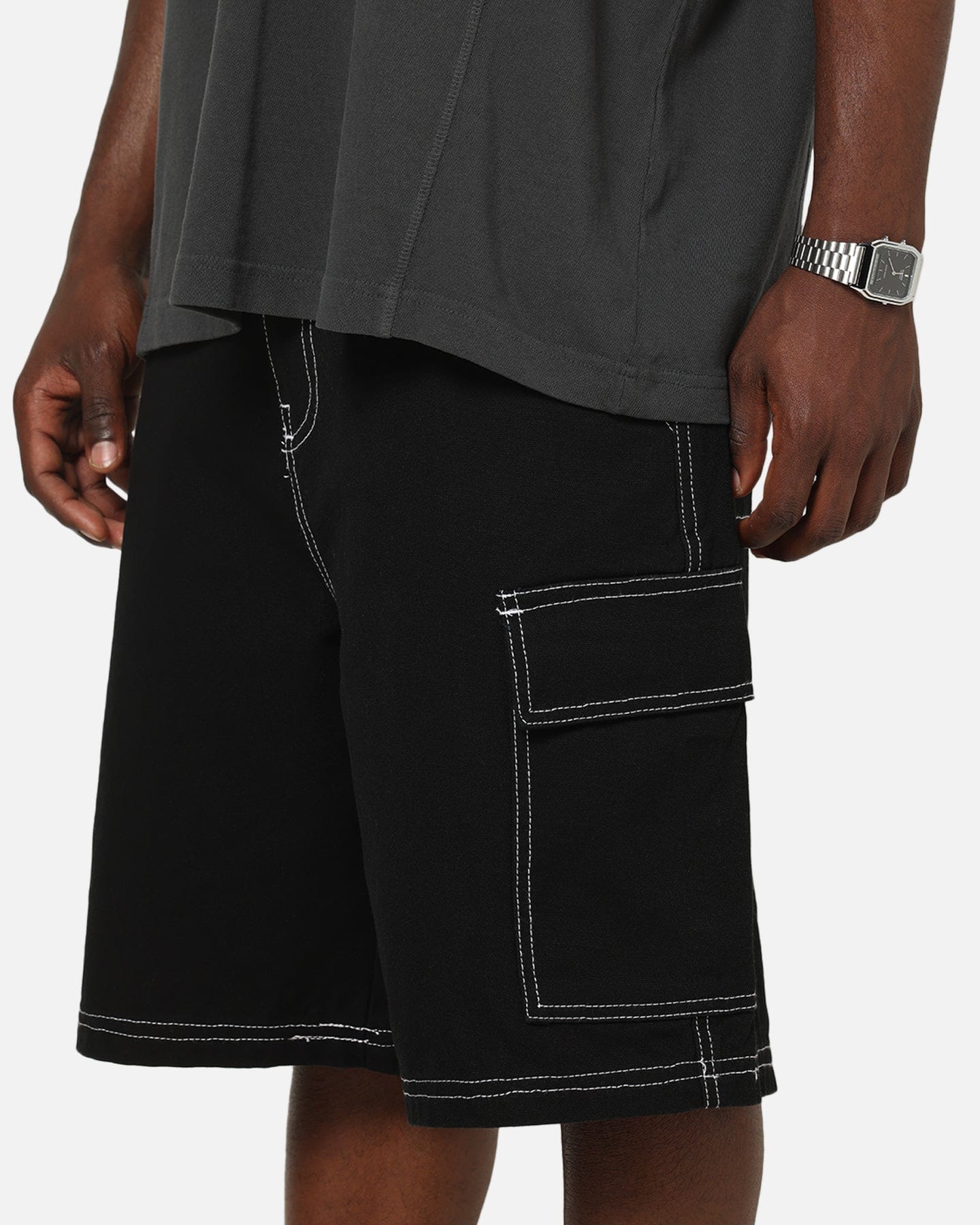 X - Large Italic Work Cargo Shorts Black