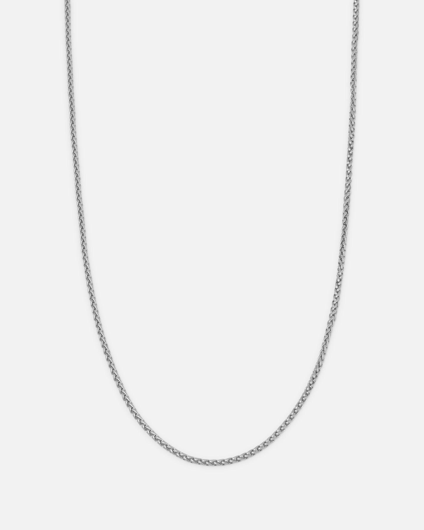 Saint Morta 2 mm Palm Chain White Gold