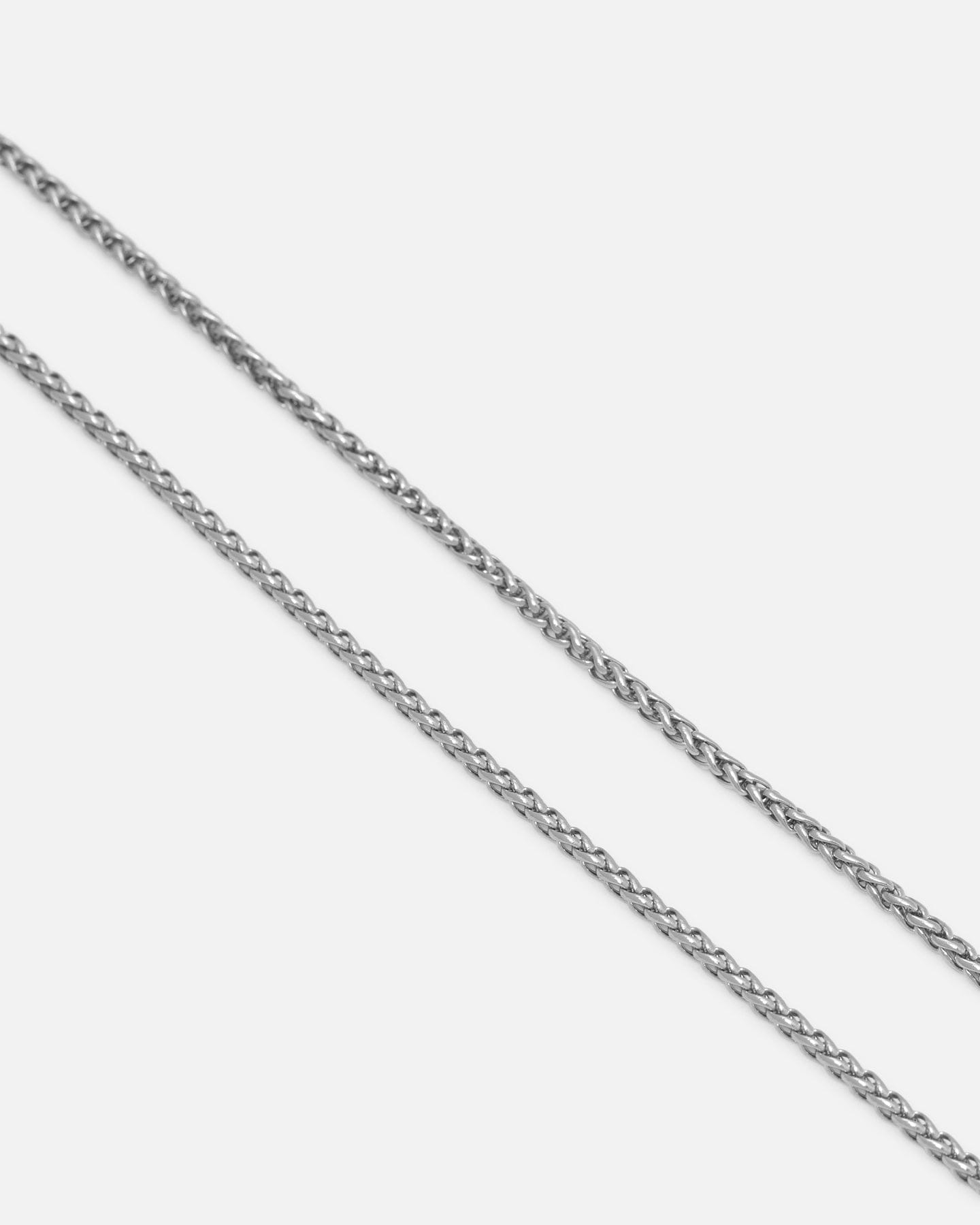 Saint Morta 2 mm Palm Chain White Gold