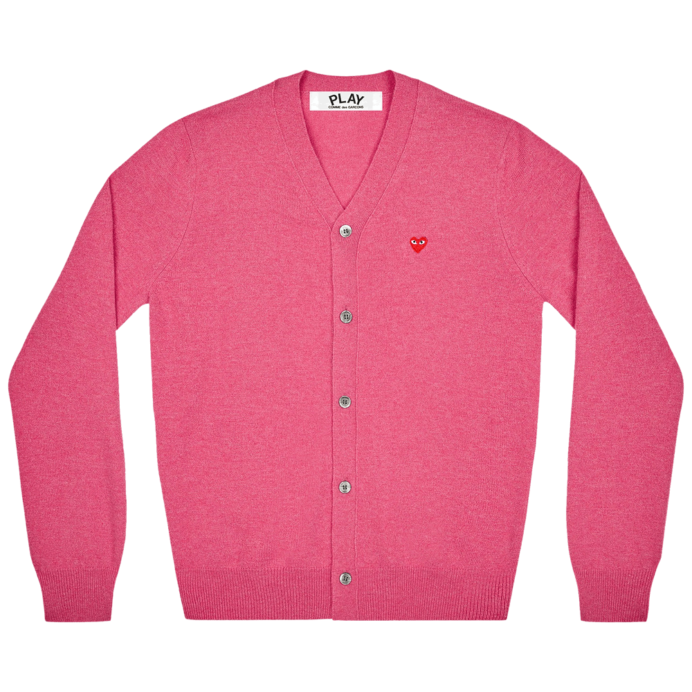 Comme des Garçons PLAY Small Heart Cardigan Pink