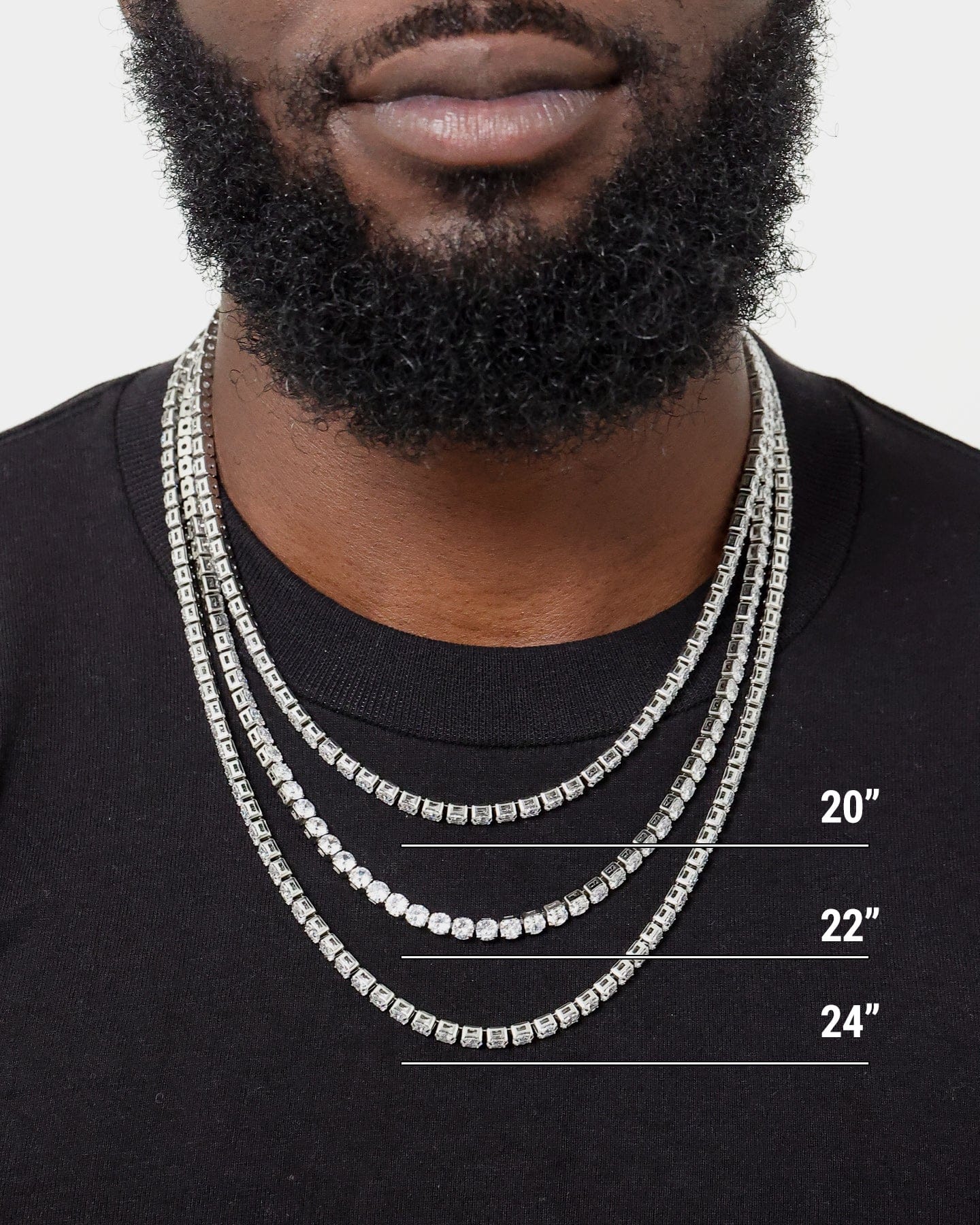 Saint Morta 5 mm Tennis Chain Iced White Gold