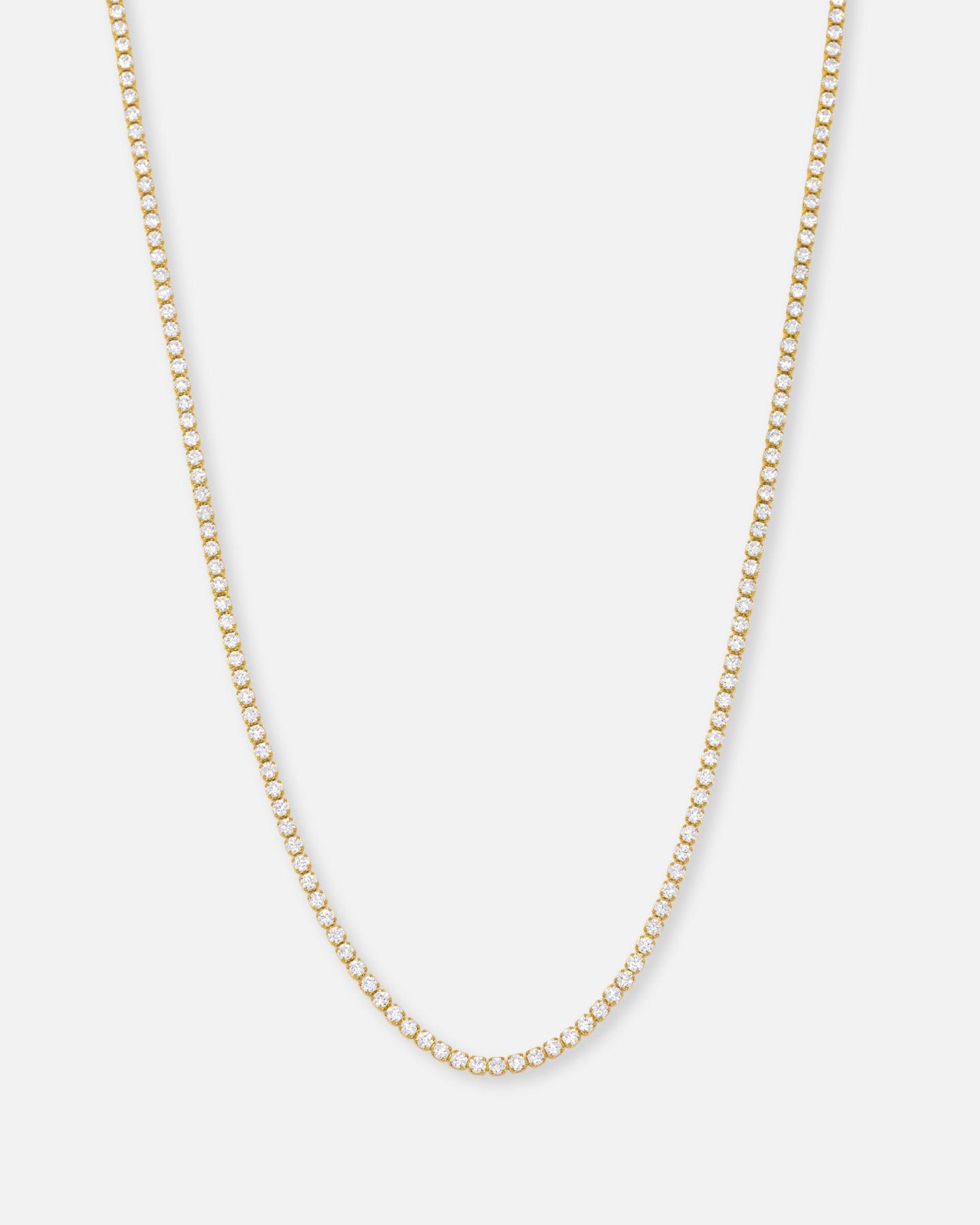 Saint Morta 2 mm Micro Tennis Chain Iced Gold