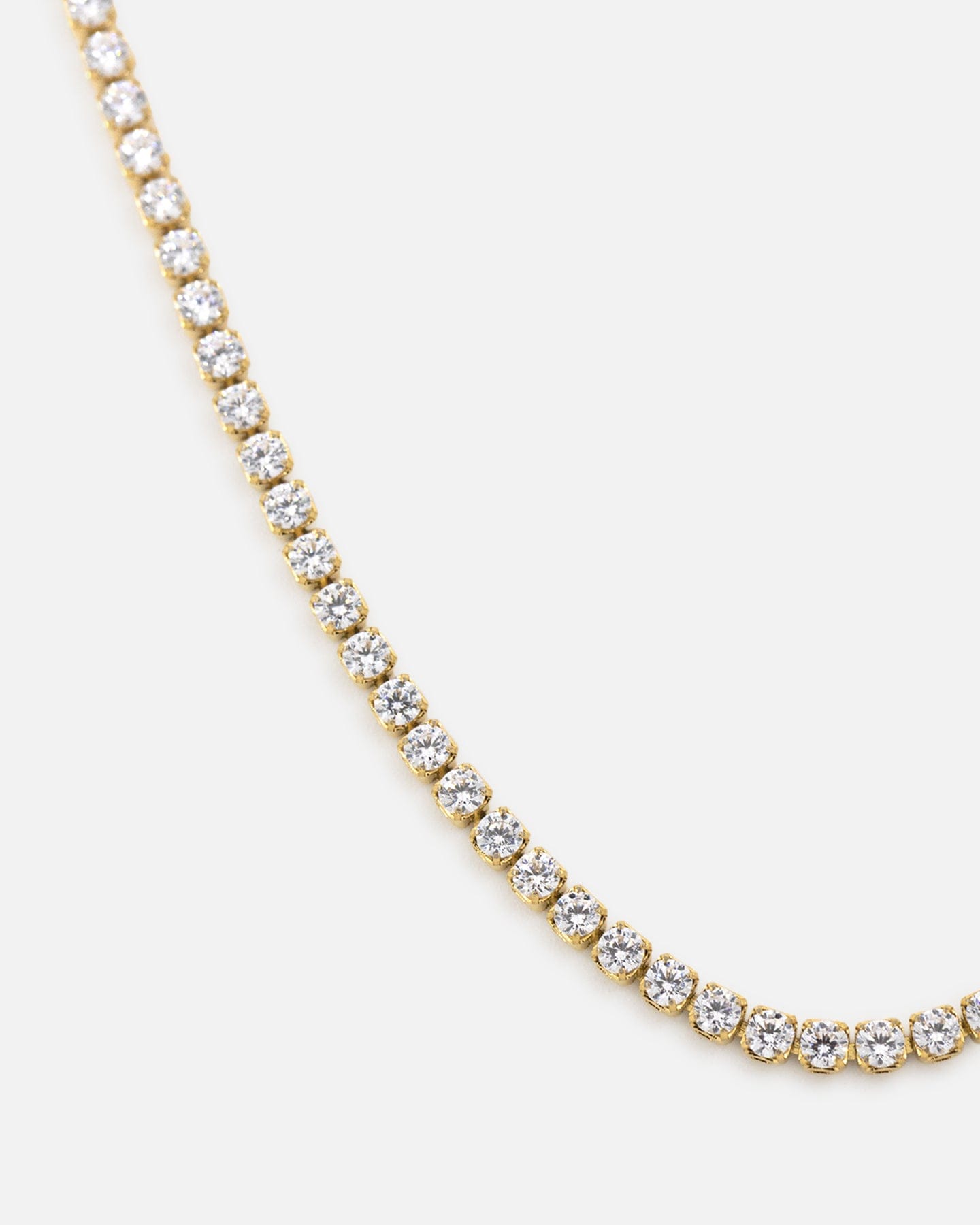Saint Morta 2 mm Micro Tennis Chain Iced Gold