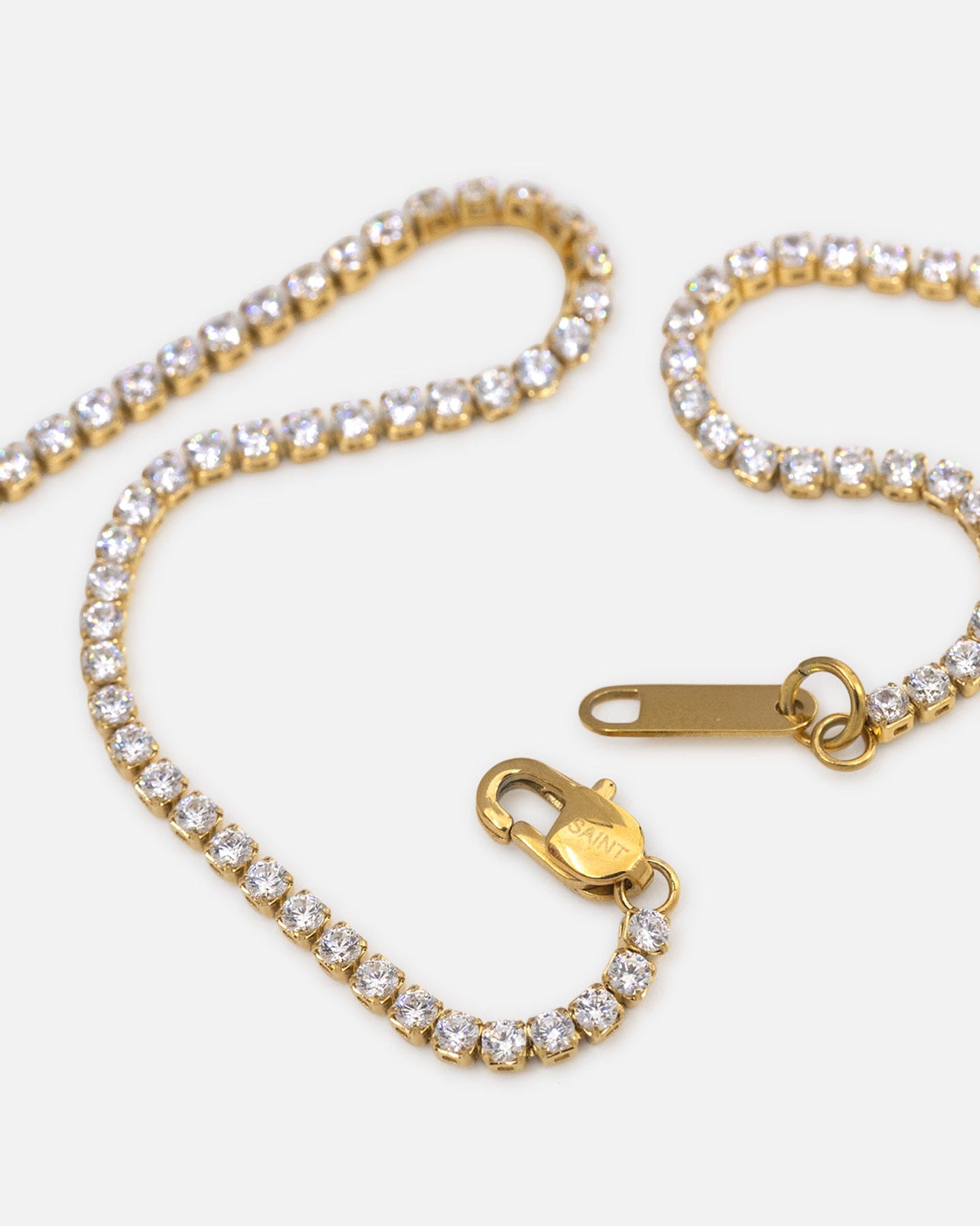 Saint Morta 2 mm Micro Tennis Chain Iced Gold