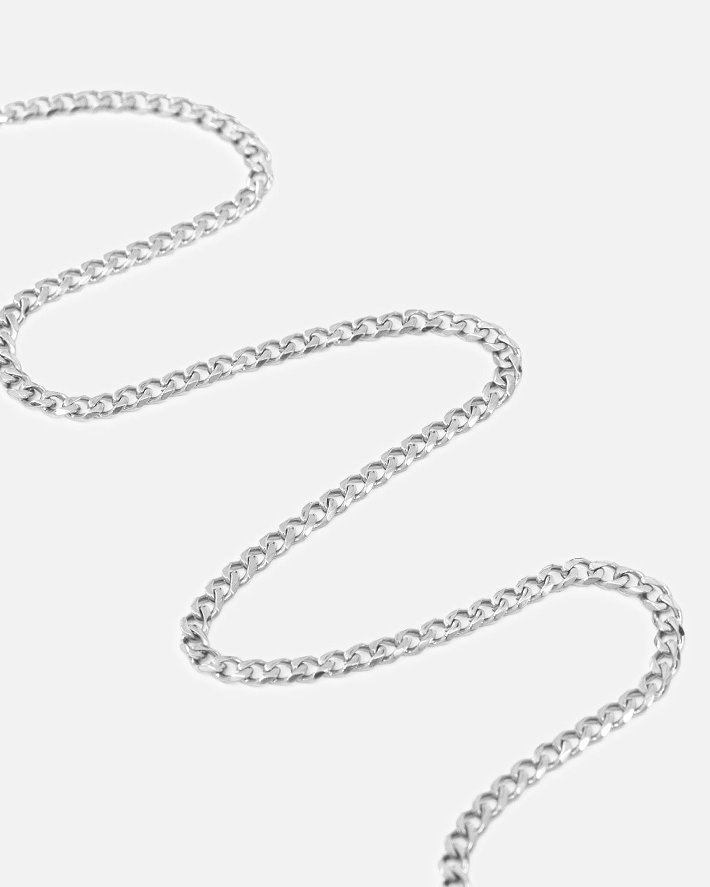 Saint Morta 2.7 mm Diamond Curb Chain White Gold