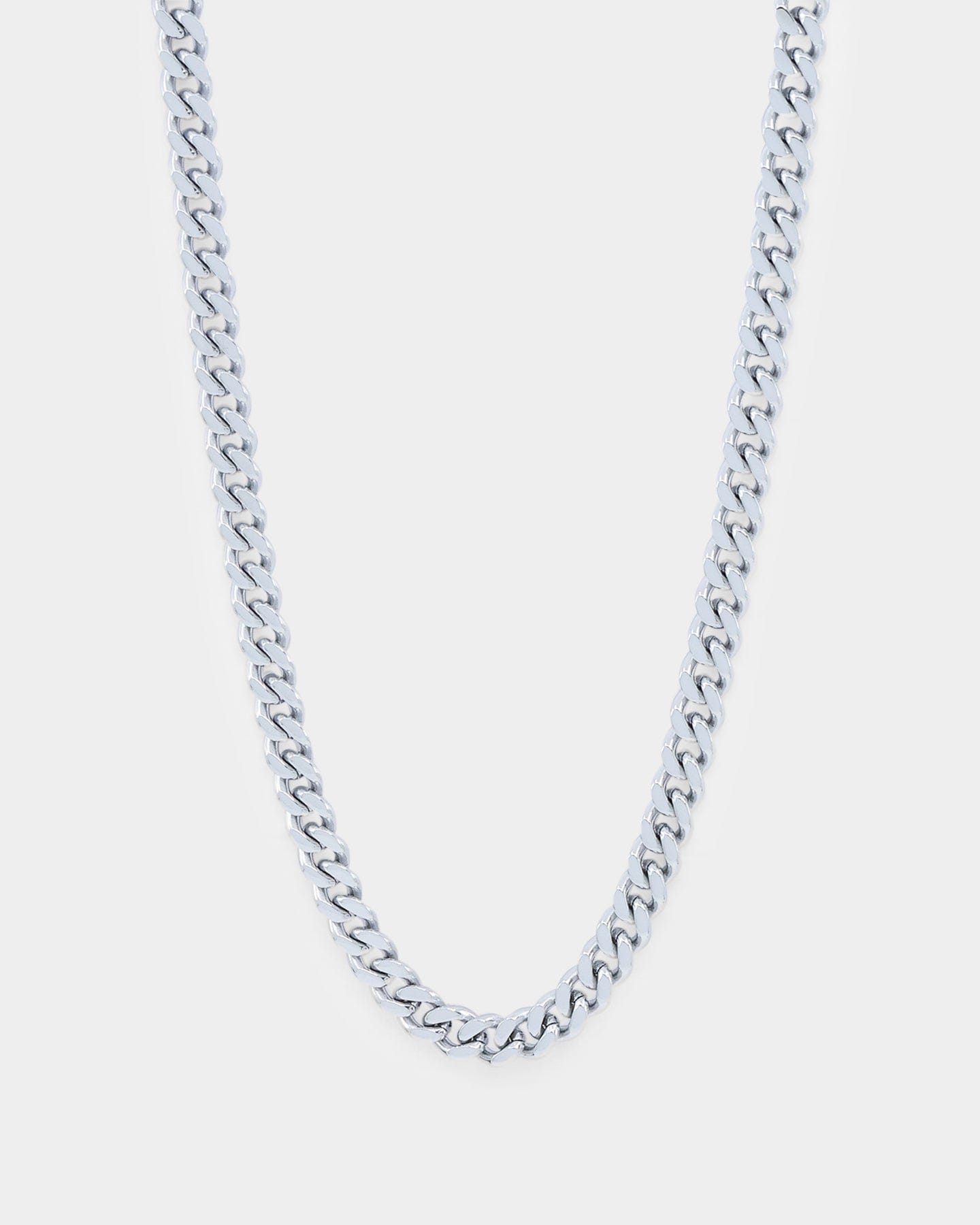 Saint Morta 7 mm Cuban Chain White Gold