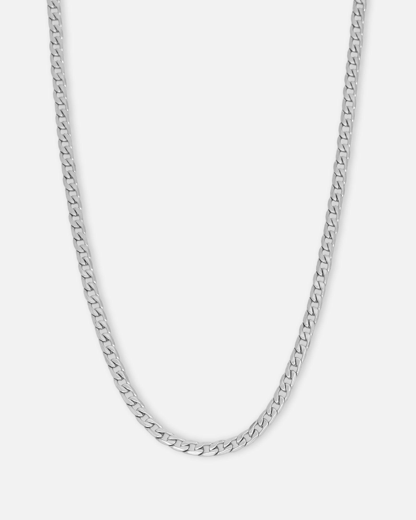 Saint Morta 4.3 mm Smooth Cut Cuban Chain White Gold
