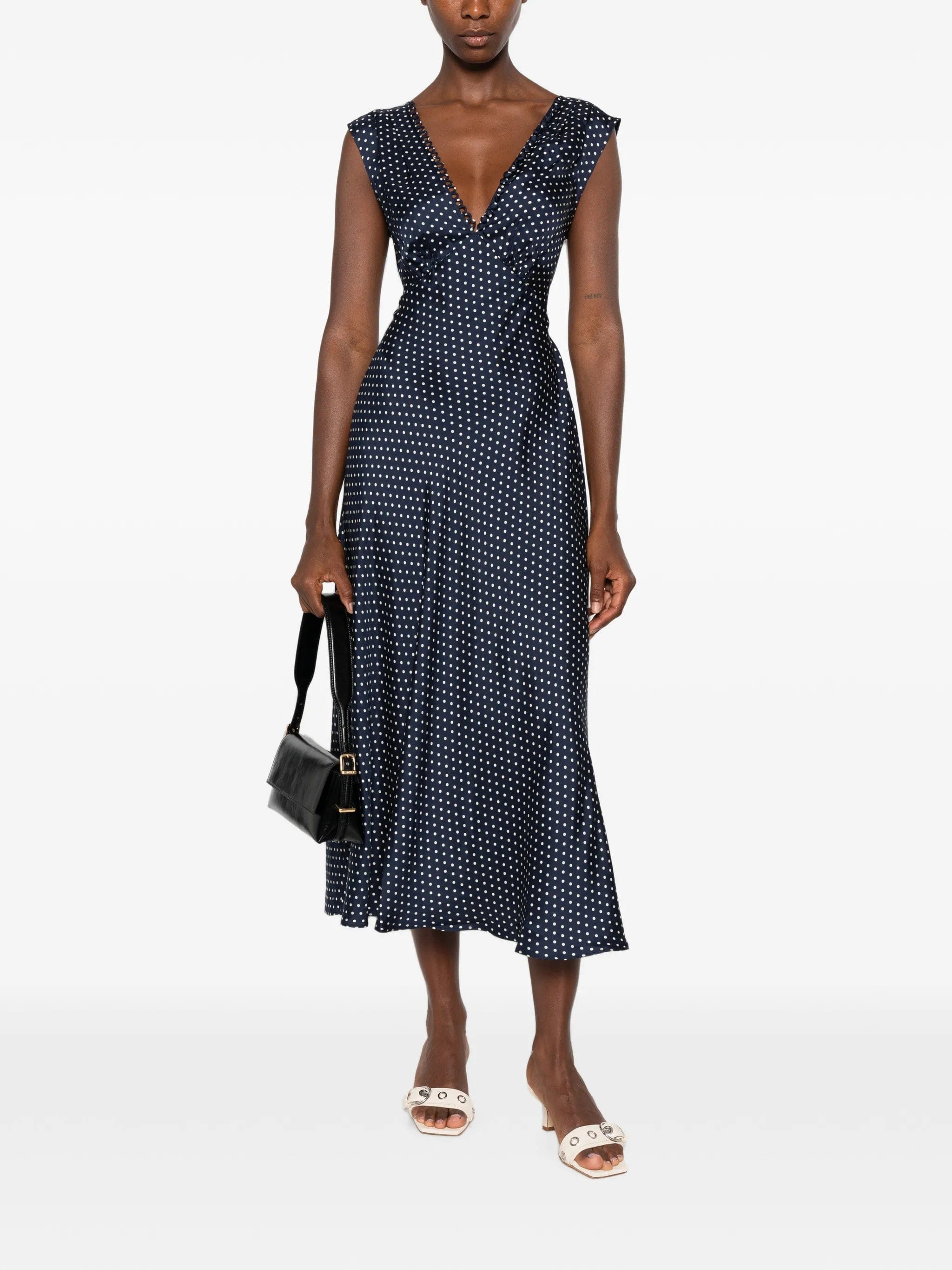 DÔEN Tahlia polka - dot midi dress