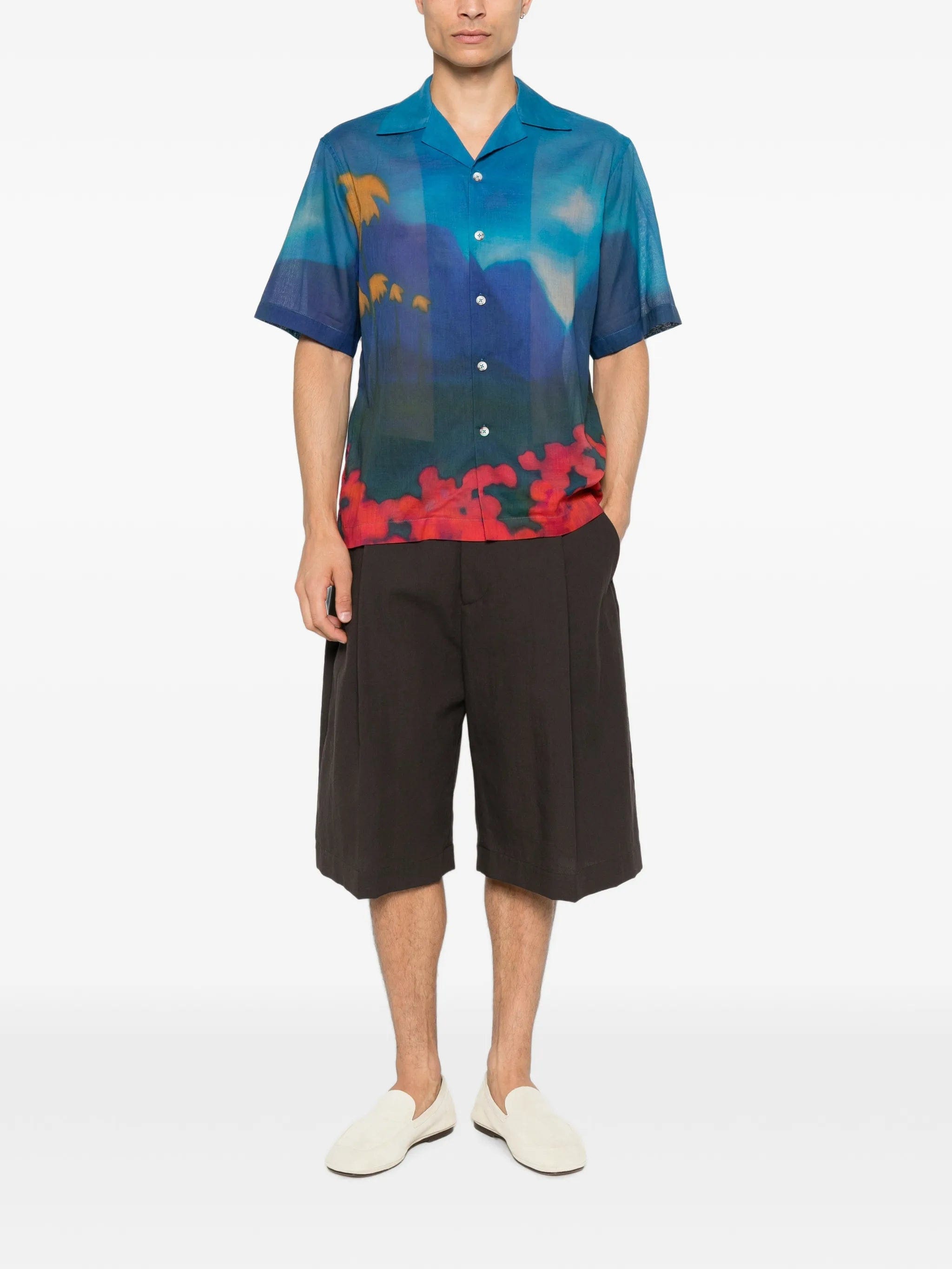Commas Midnight Horizon camp - collar shirt
