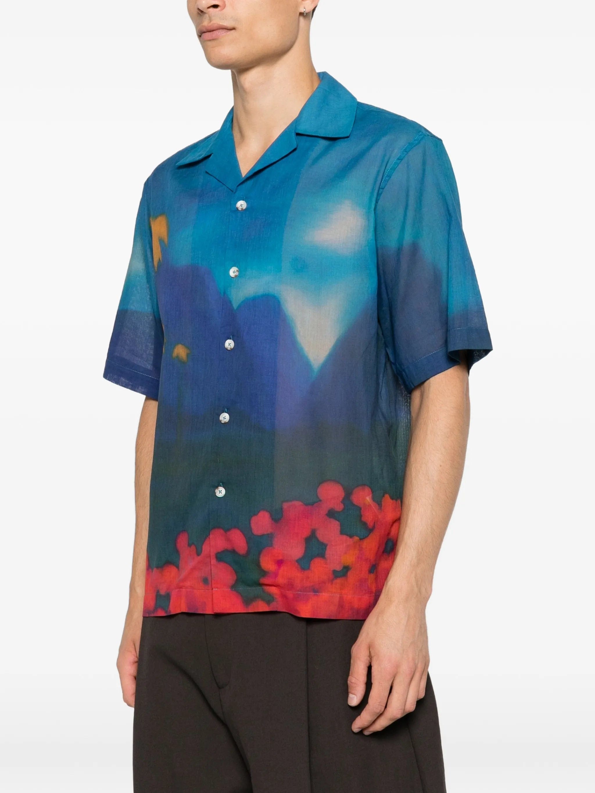 Commas Midnight Horizon camp - collar shirt