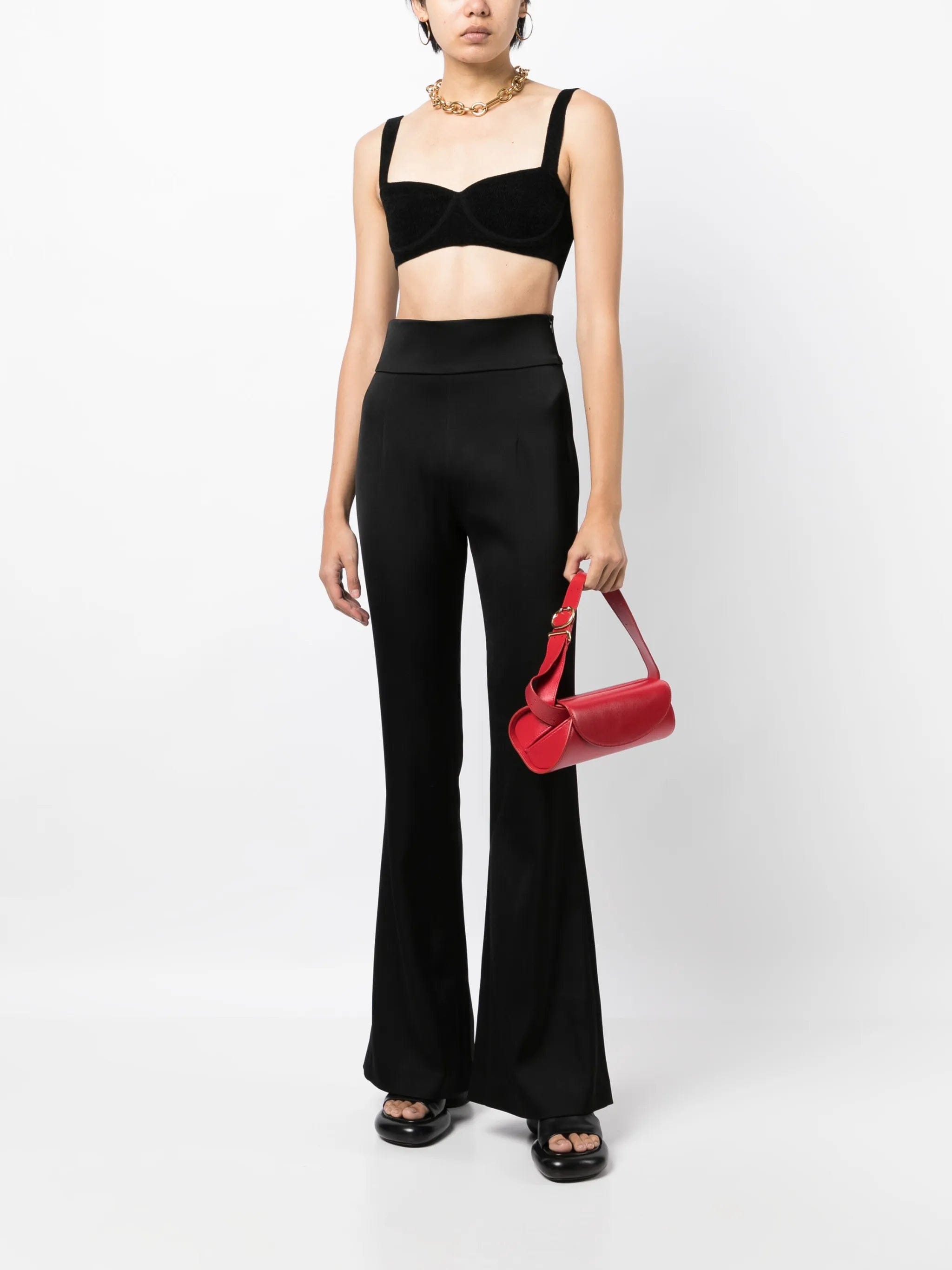 Galvan London high - waisted flared trousers