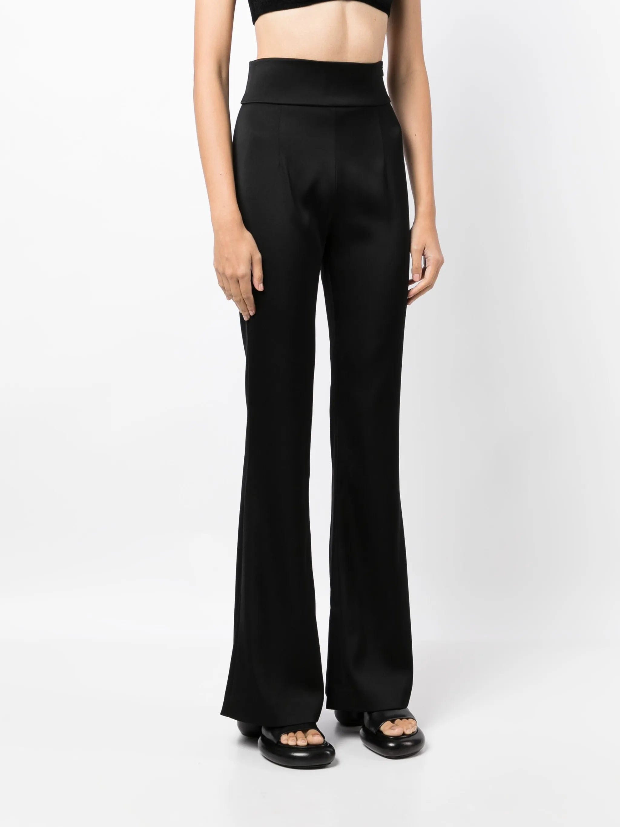 Galvan London high - waisted flared trousers