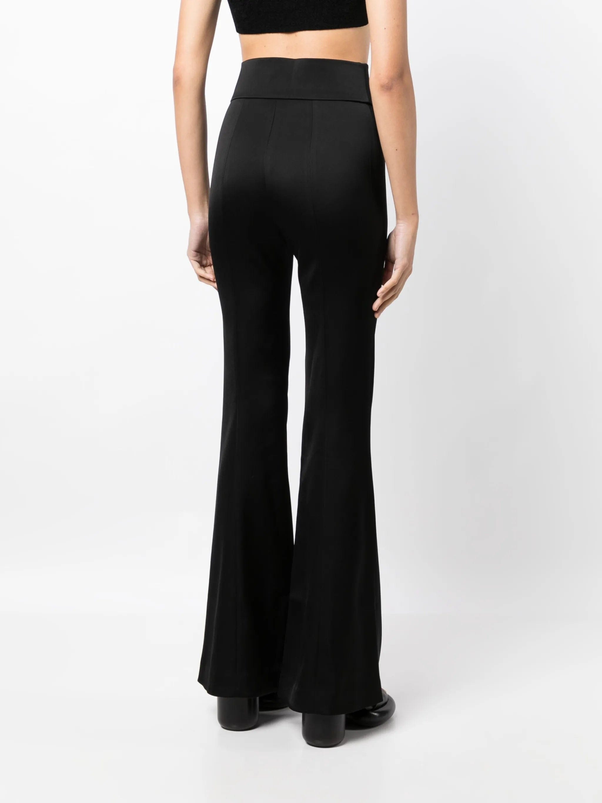Galvan London high - waisted flared trousers