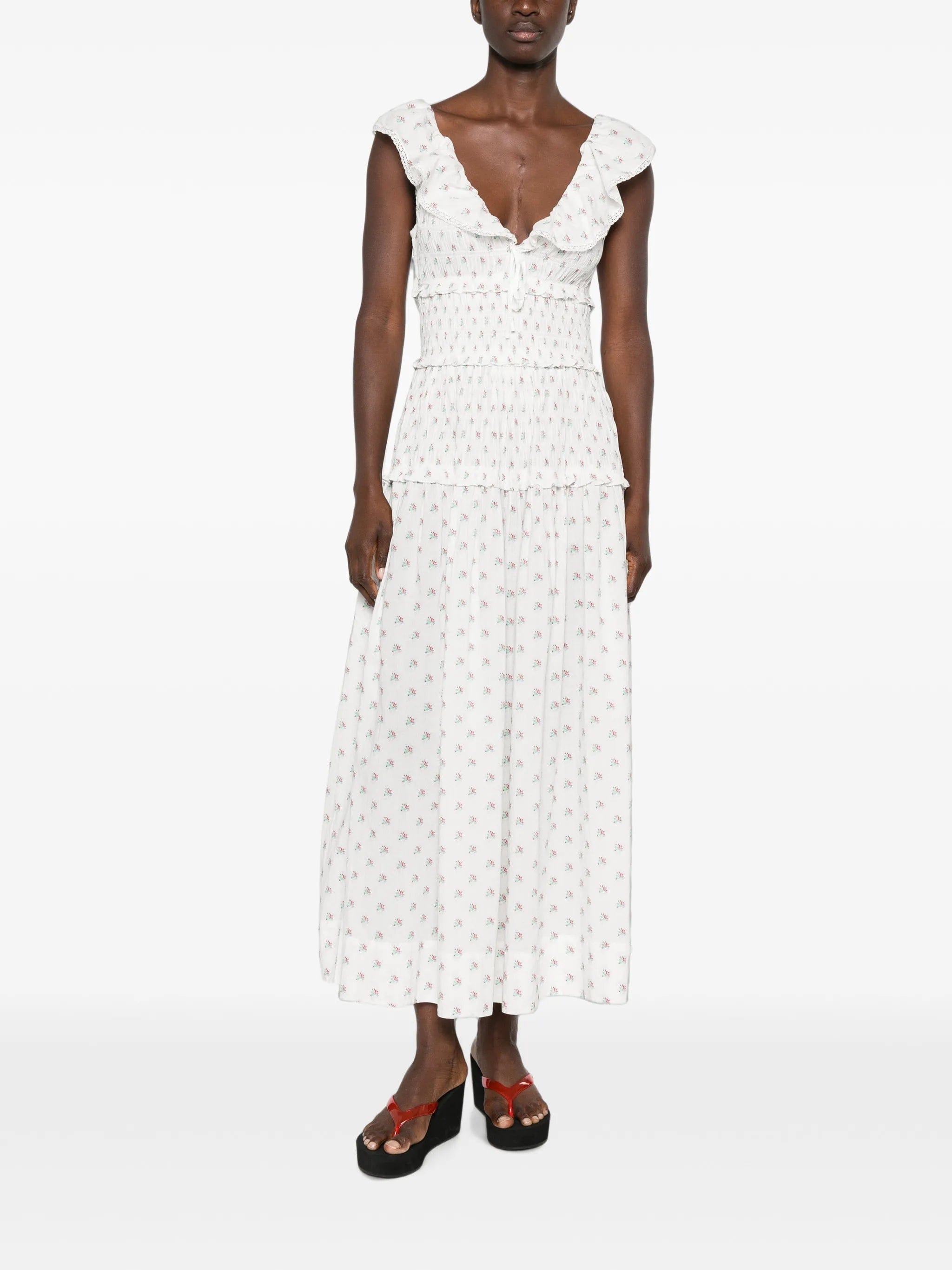 DÔEN Sorina floral - print midi dress