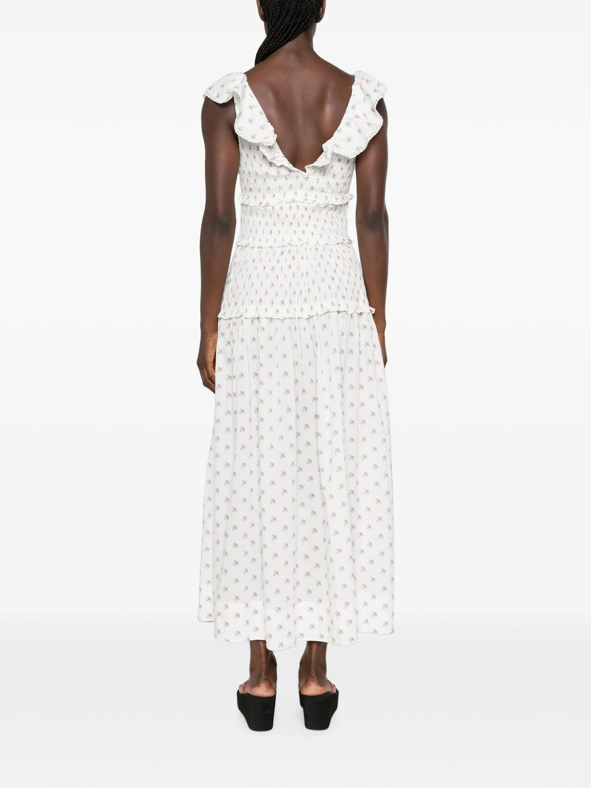DÔEN Sorina floral - print midi dress