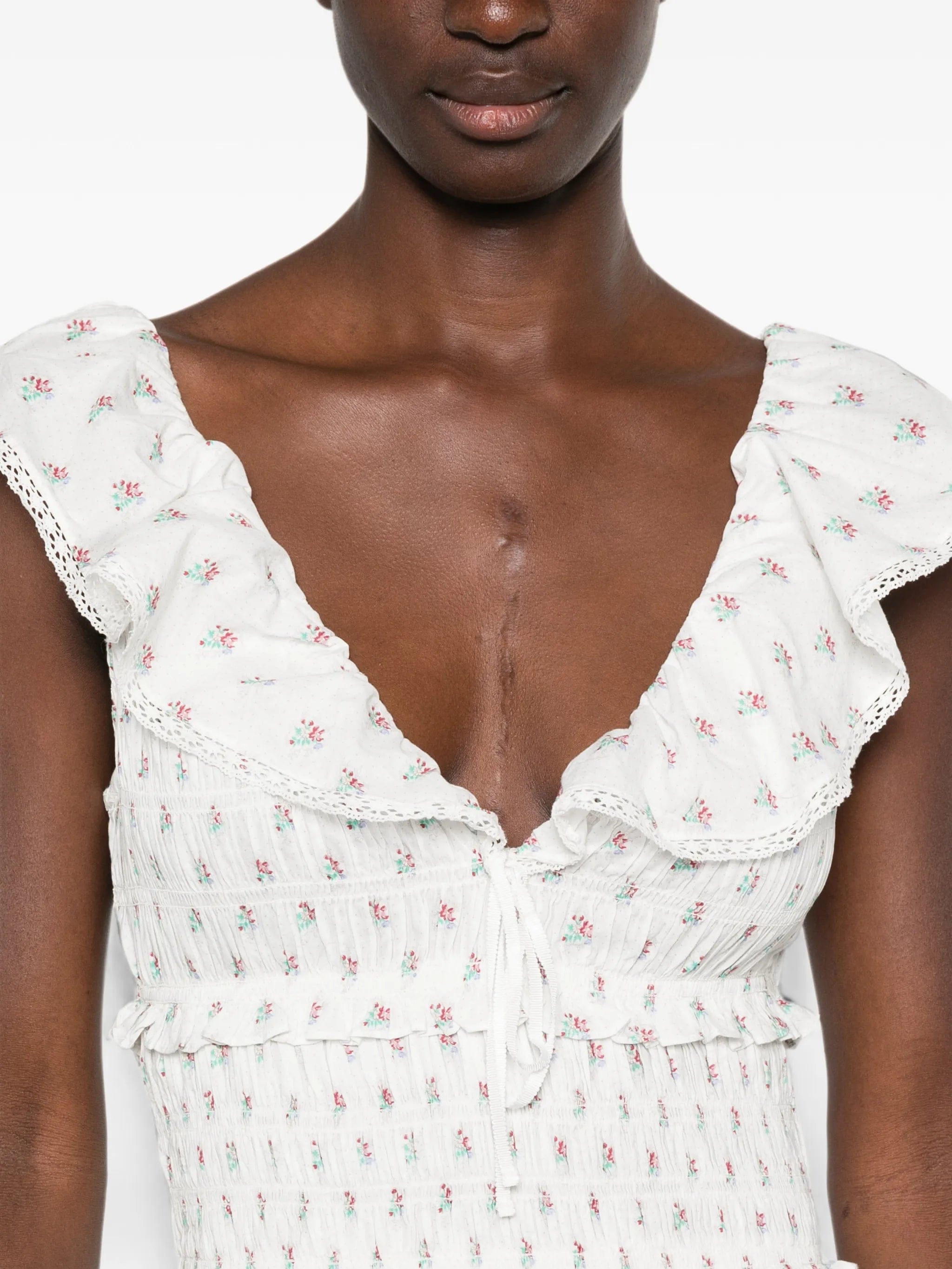 DÔEN Sorina floral - print midi dress