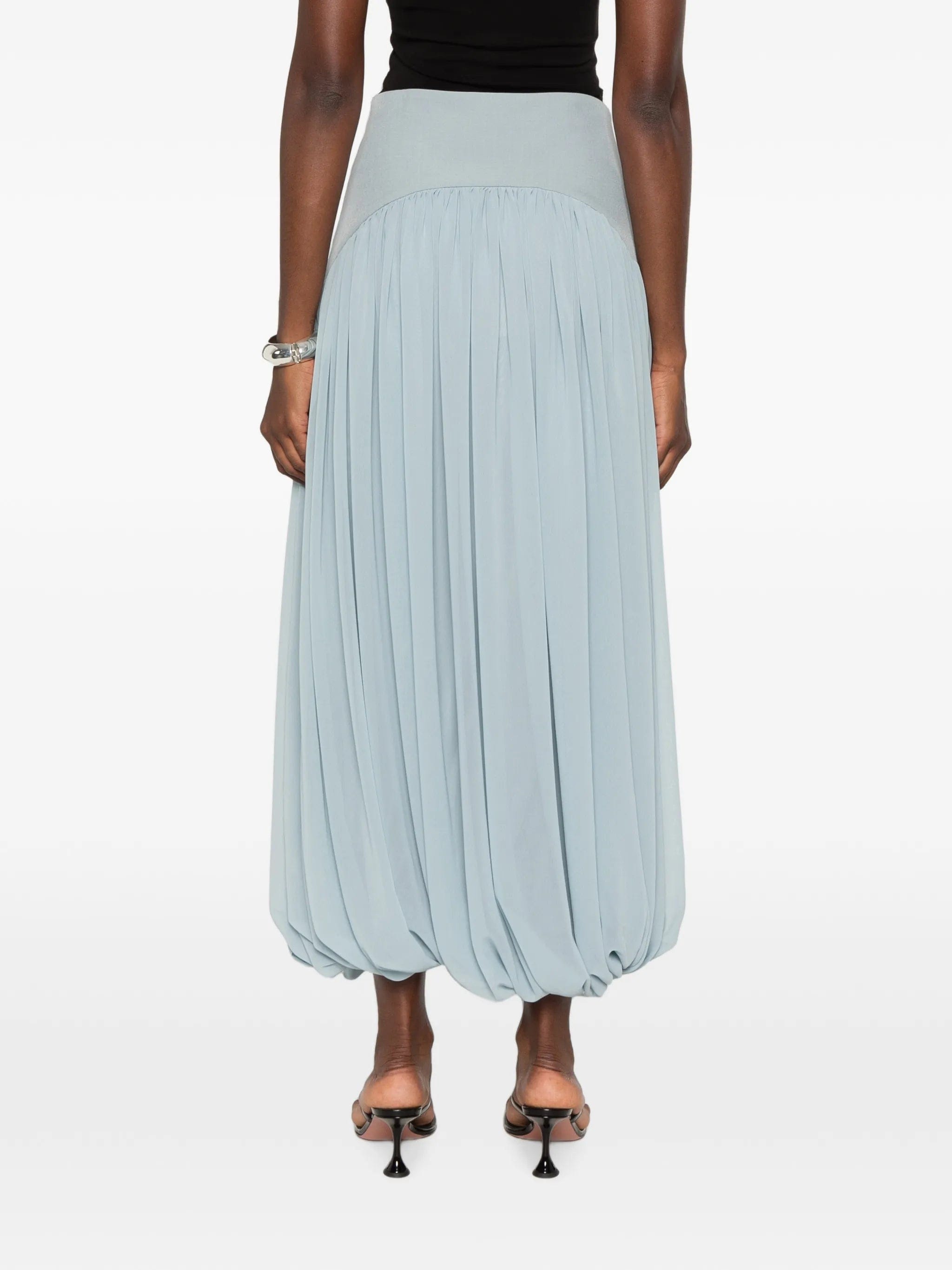 Abadia Suri pleated midi skirt