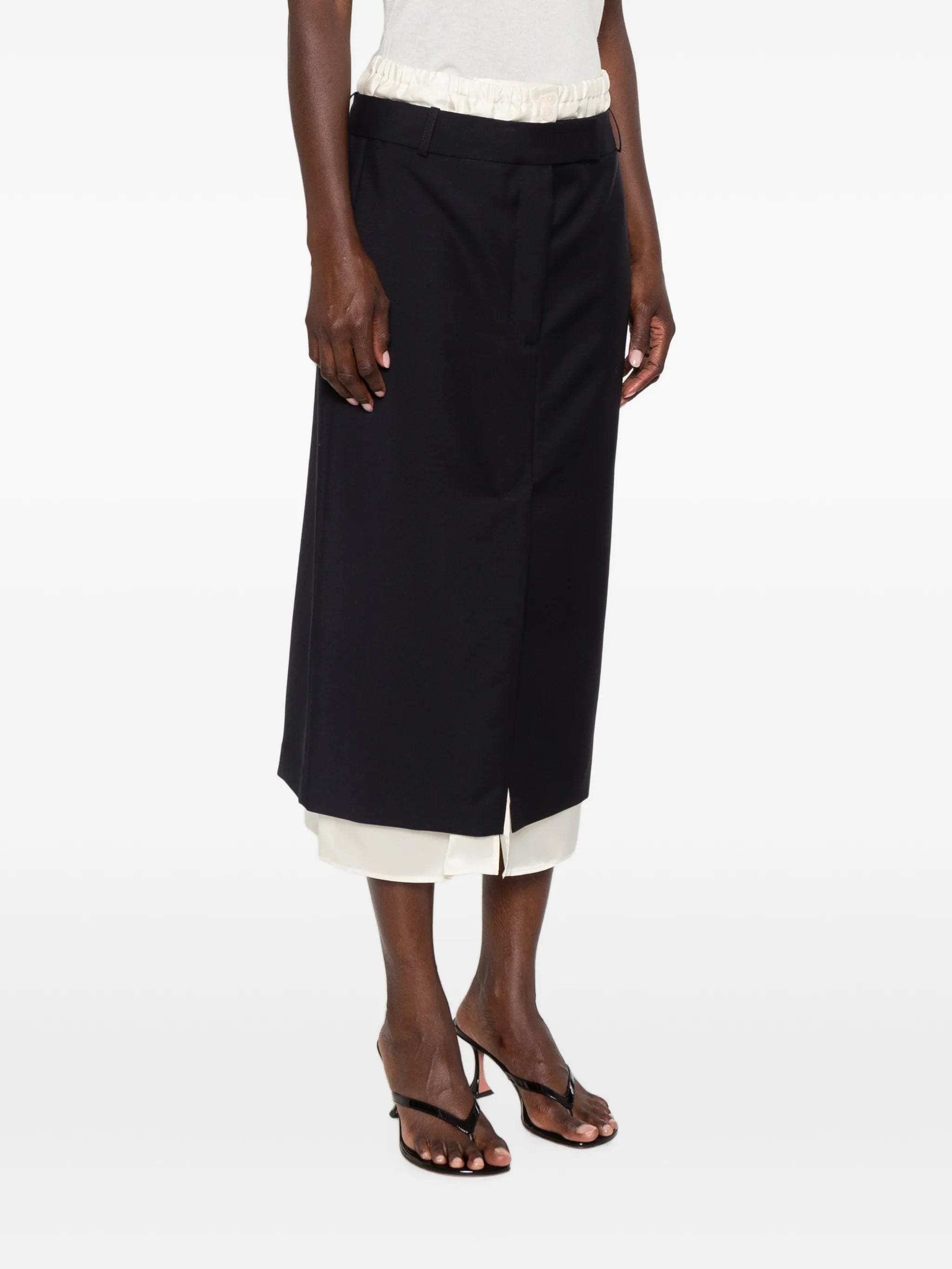 Róhe boxer - detailed layered skirt