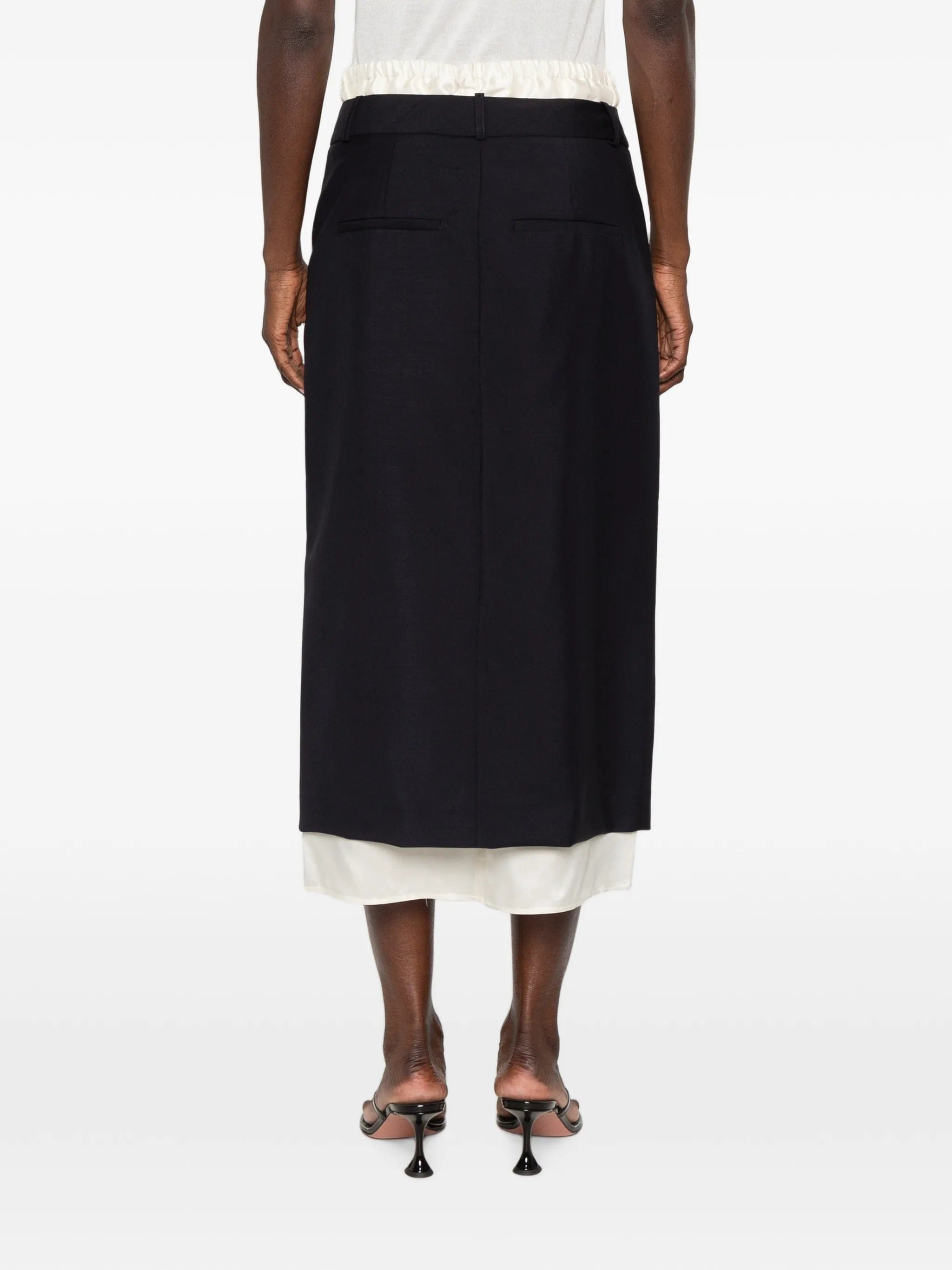 Róhe boxer - detailed layered skirt