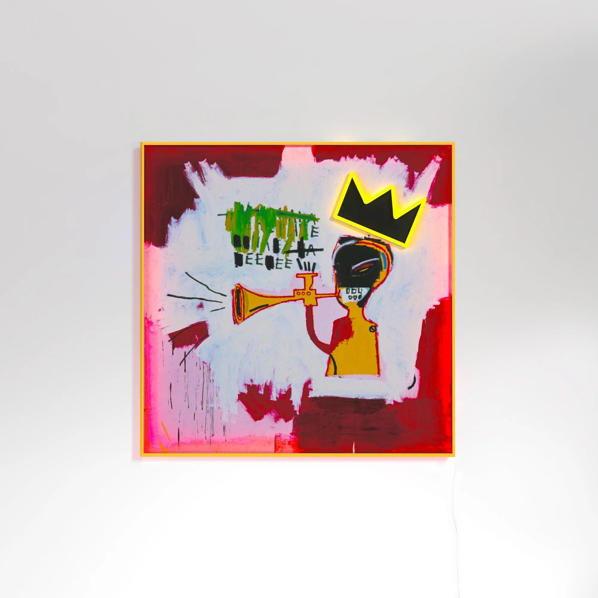 Yellowpop Trumpet Painting YP x Jean Michel Basquiat - Neon LED