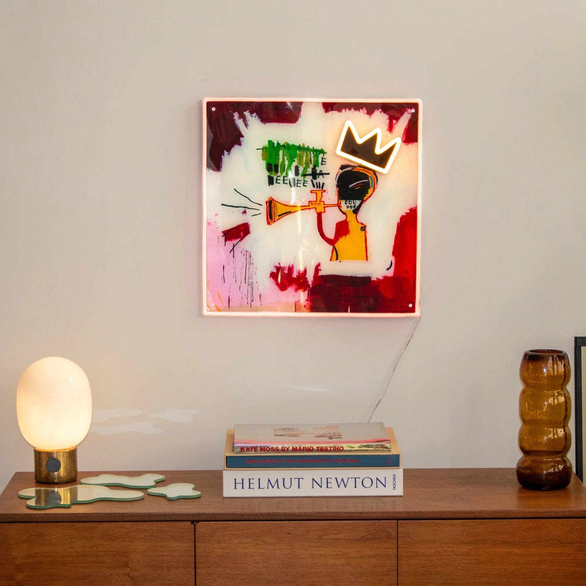 Yellowpop Trumpet Painting YP x Jean Michel Basquiat - Neon LED