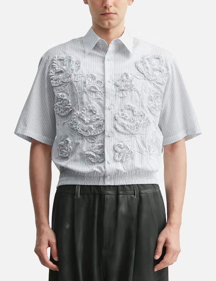 TAAKK Flower Embroidery Short Sleeve Shirt