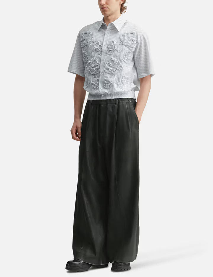TAAKK Flower Embroidery Short Sleeve Shirt