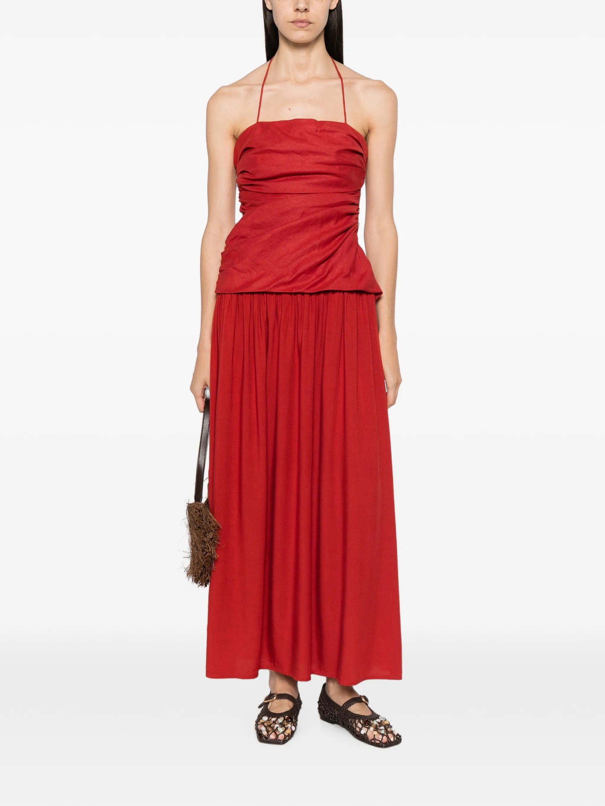 Faithfull Notte ruched - bodice maxi dress