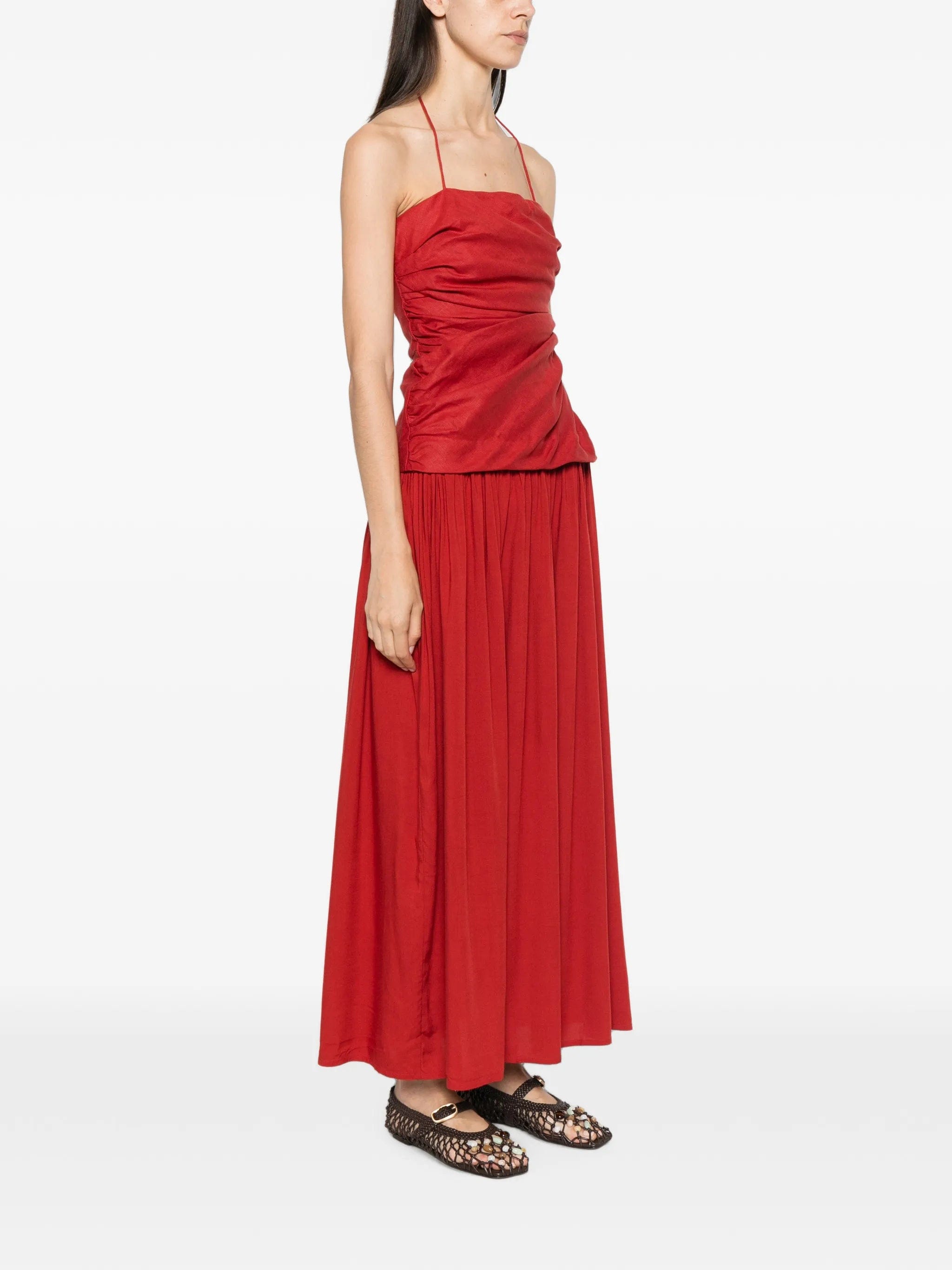 Faithfull Notte ruched - bodice maxi dress