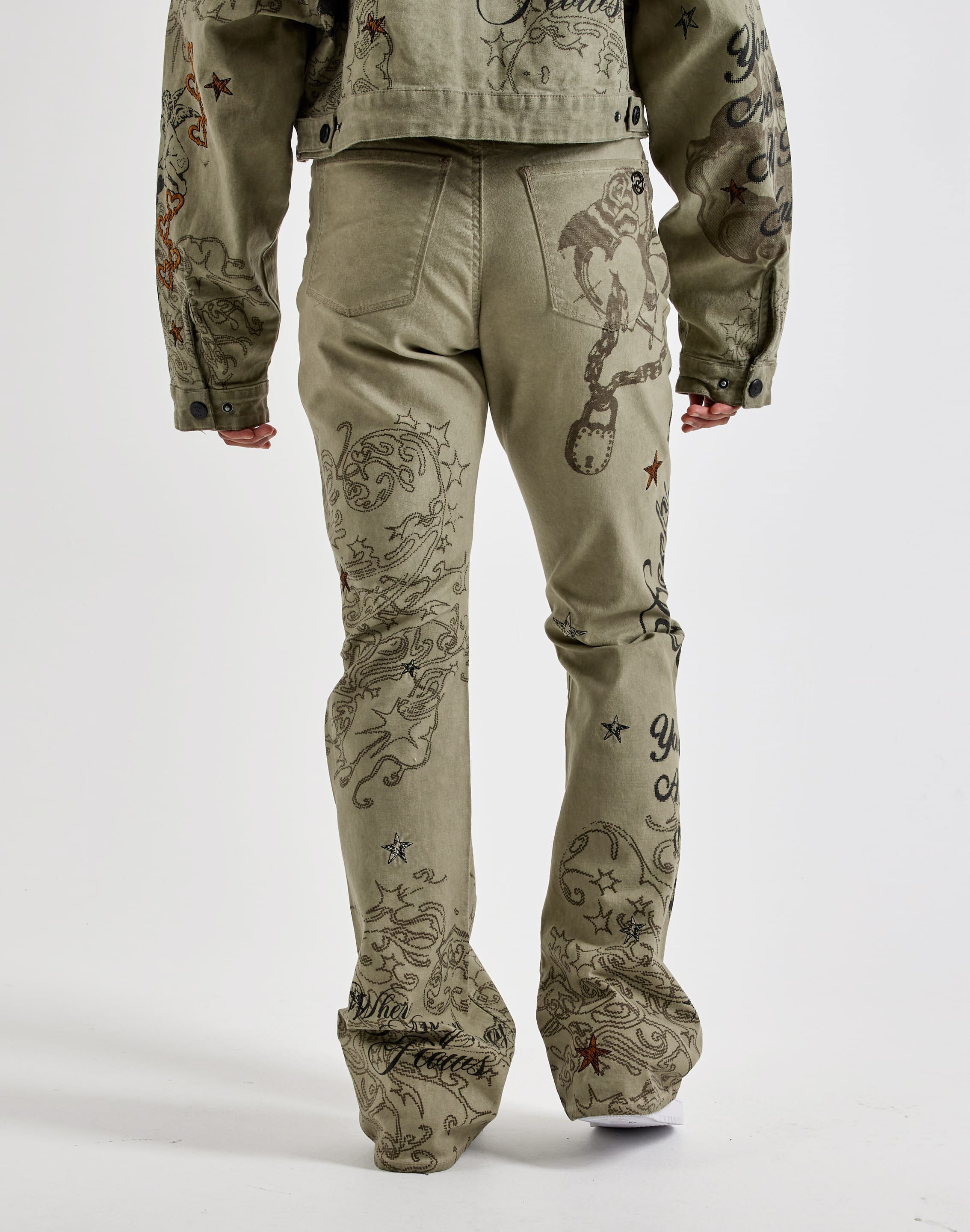 Smoke Rise Embroidered Printed Pants