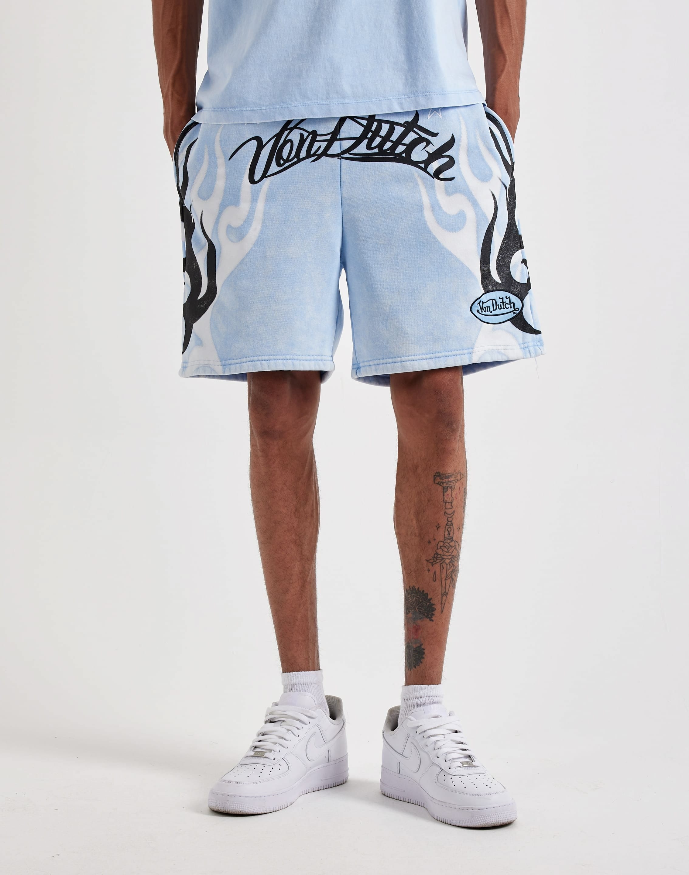 Von Dutch Acid Wash OG Fleece Shorts