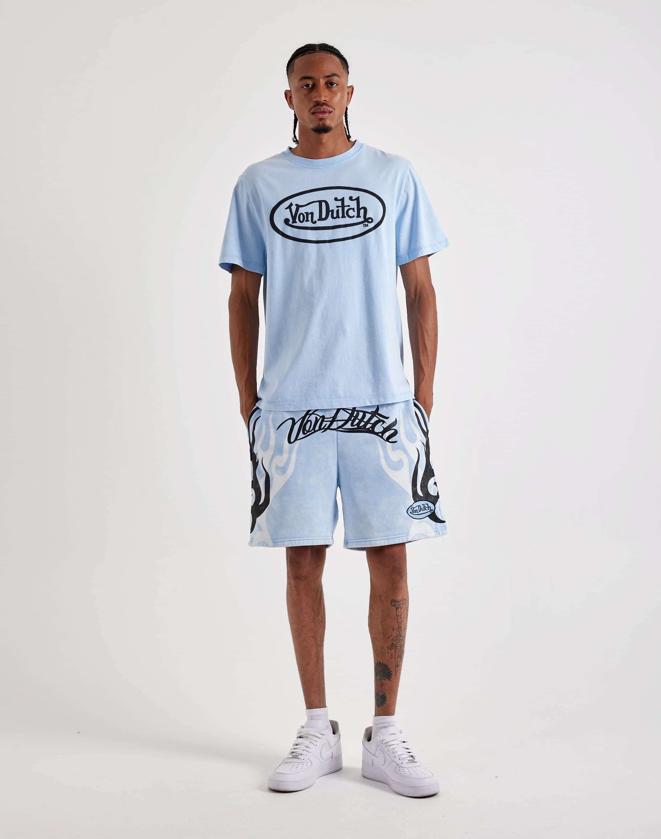 Von Dutch Acid Wash OG Fleece Shorts