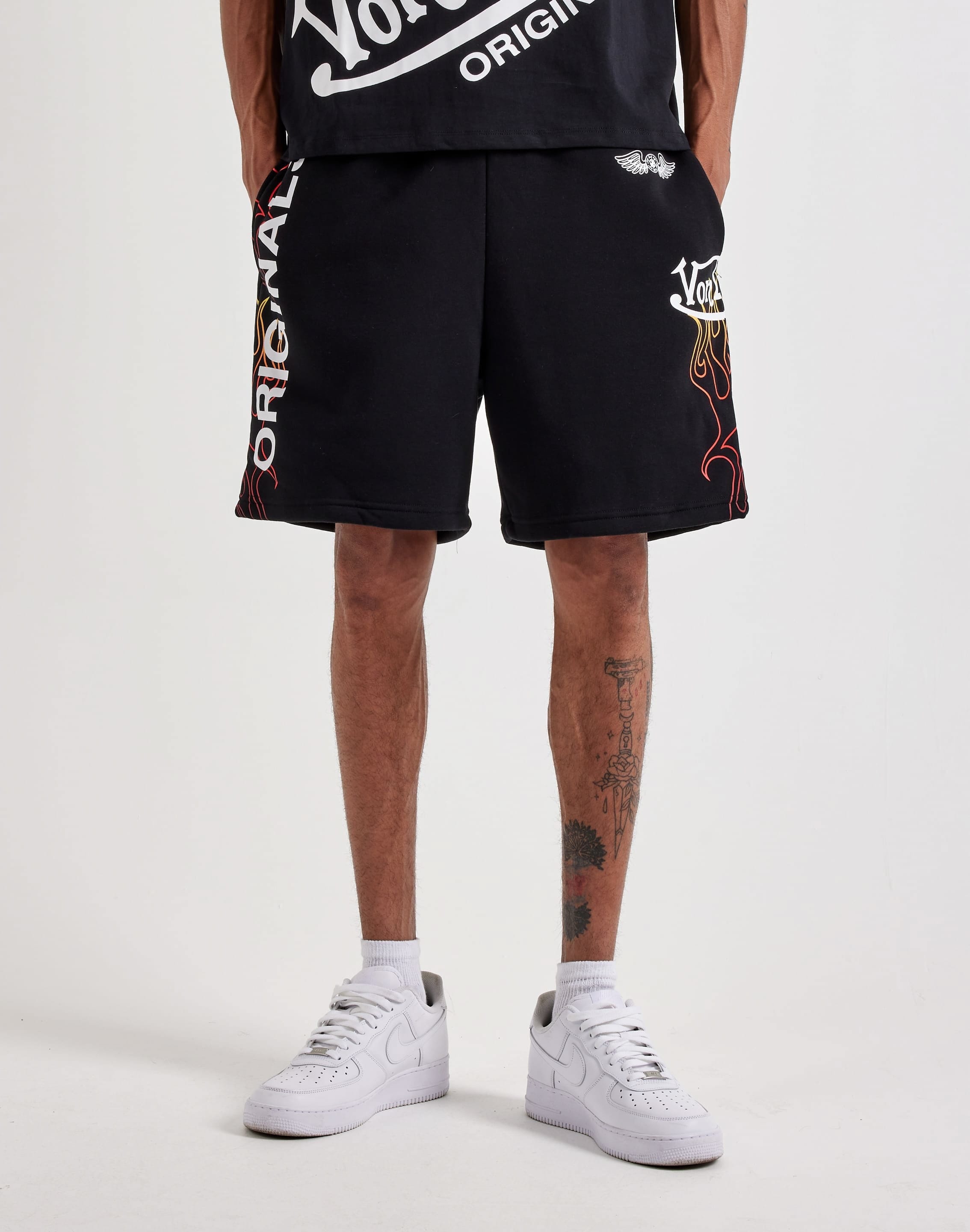 Von Dutch Originals Flame Fleece Shorts