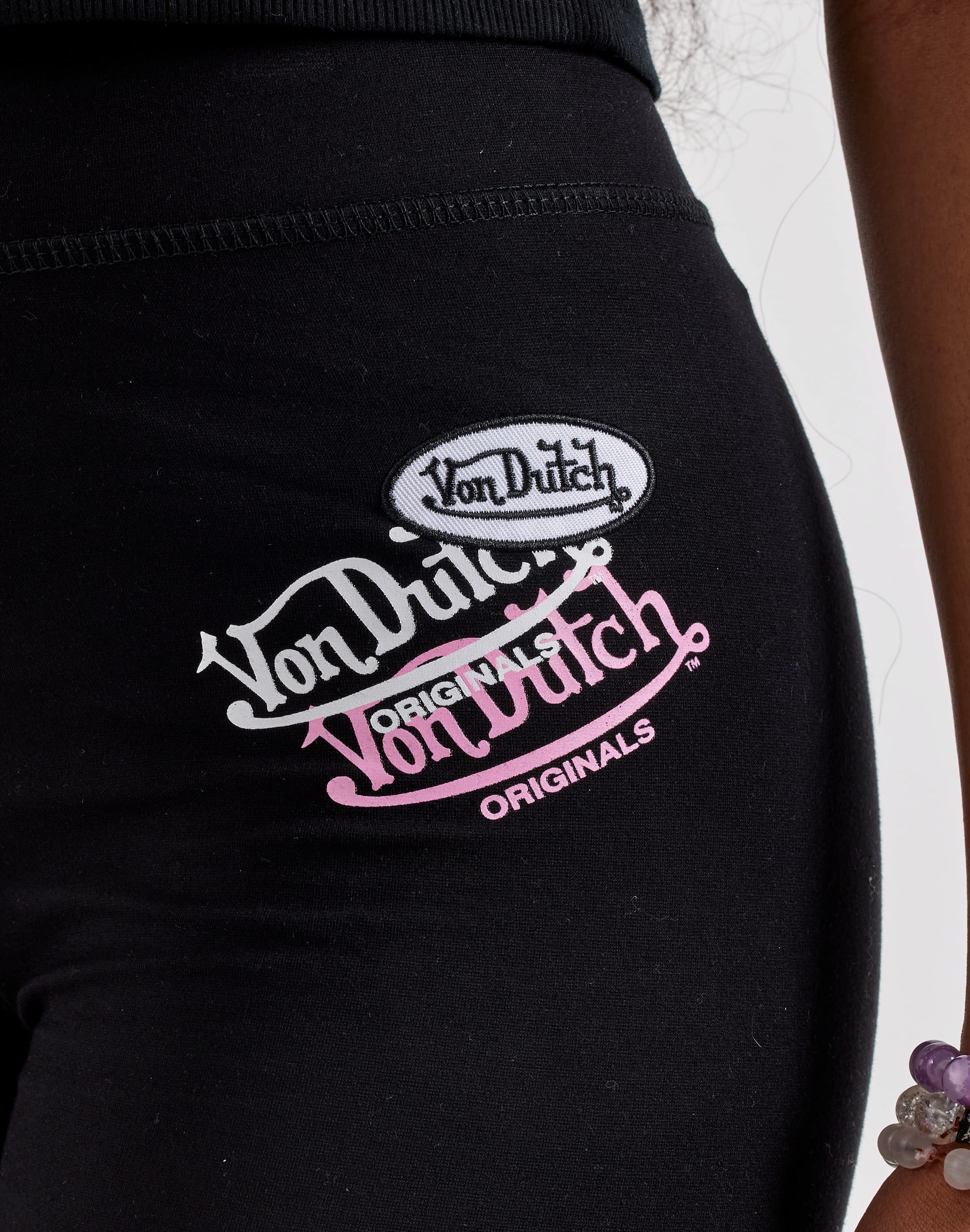 Von Dutch Foil Logo Biker Shorts
