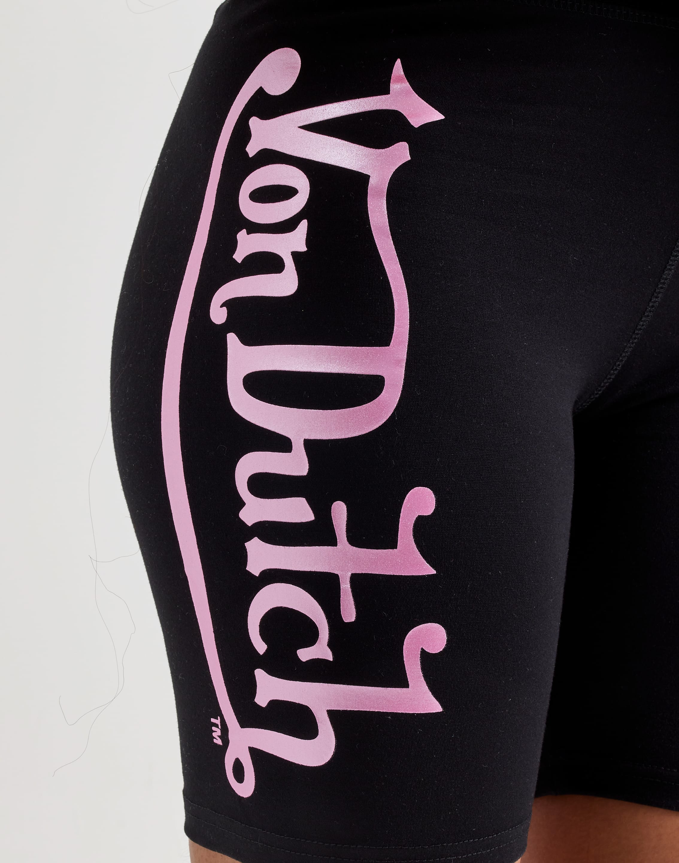 Von Dutch Foil Logo Biker Shorts