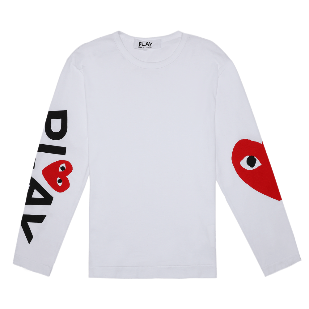 Comme des Garçons PLAY Logo Long-Sleeve Shirt White