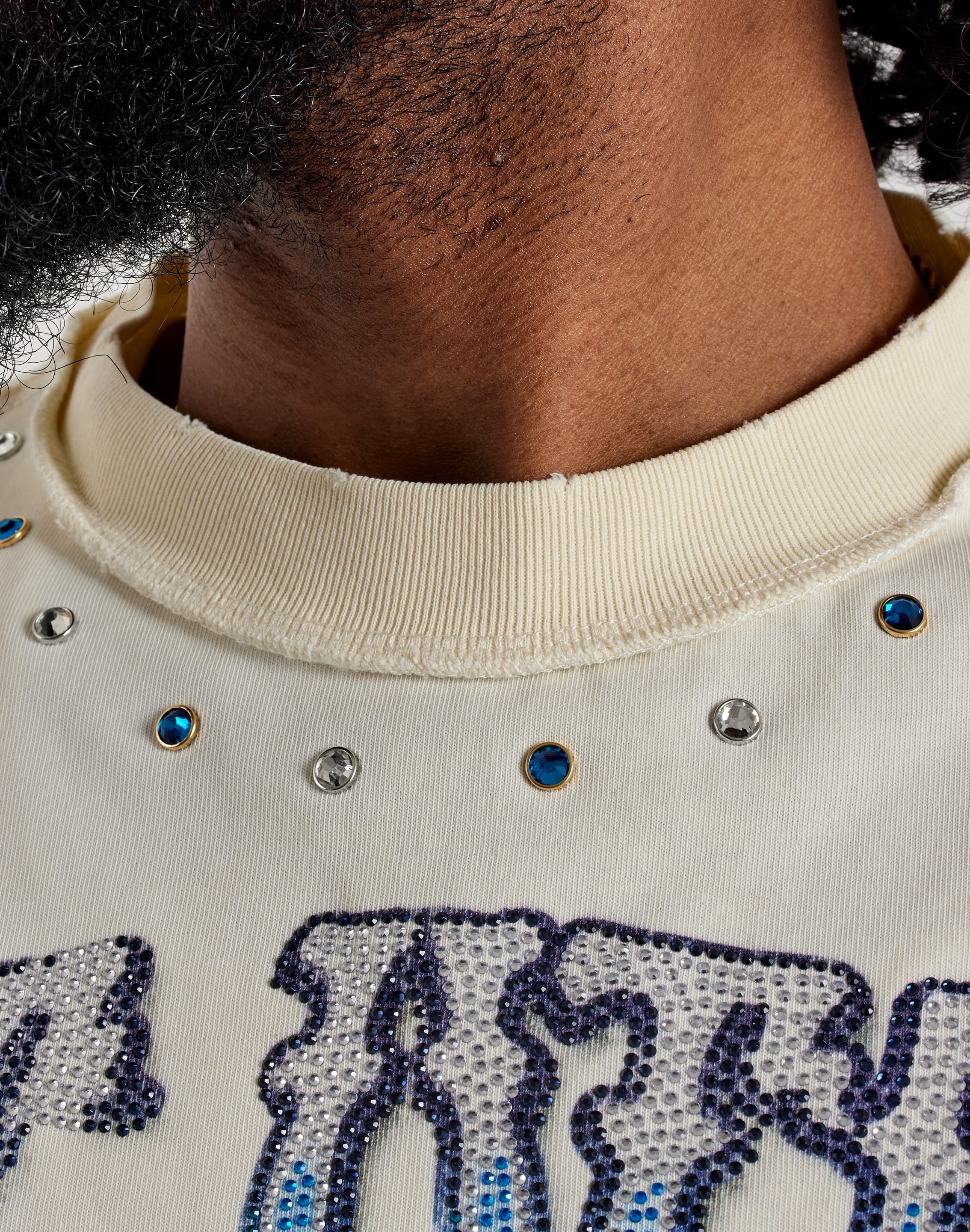 First Row Cropped Lost Utopia Rhinestone T-Shirt