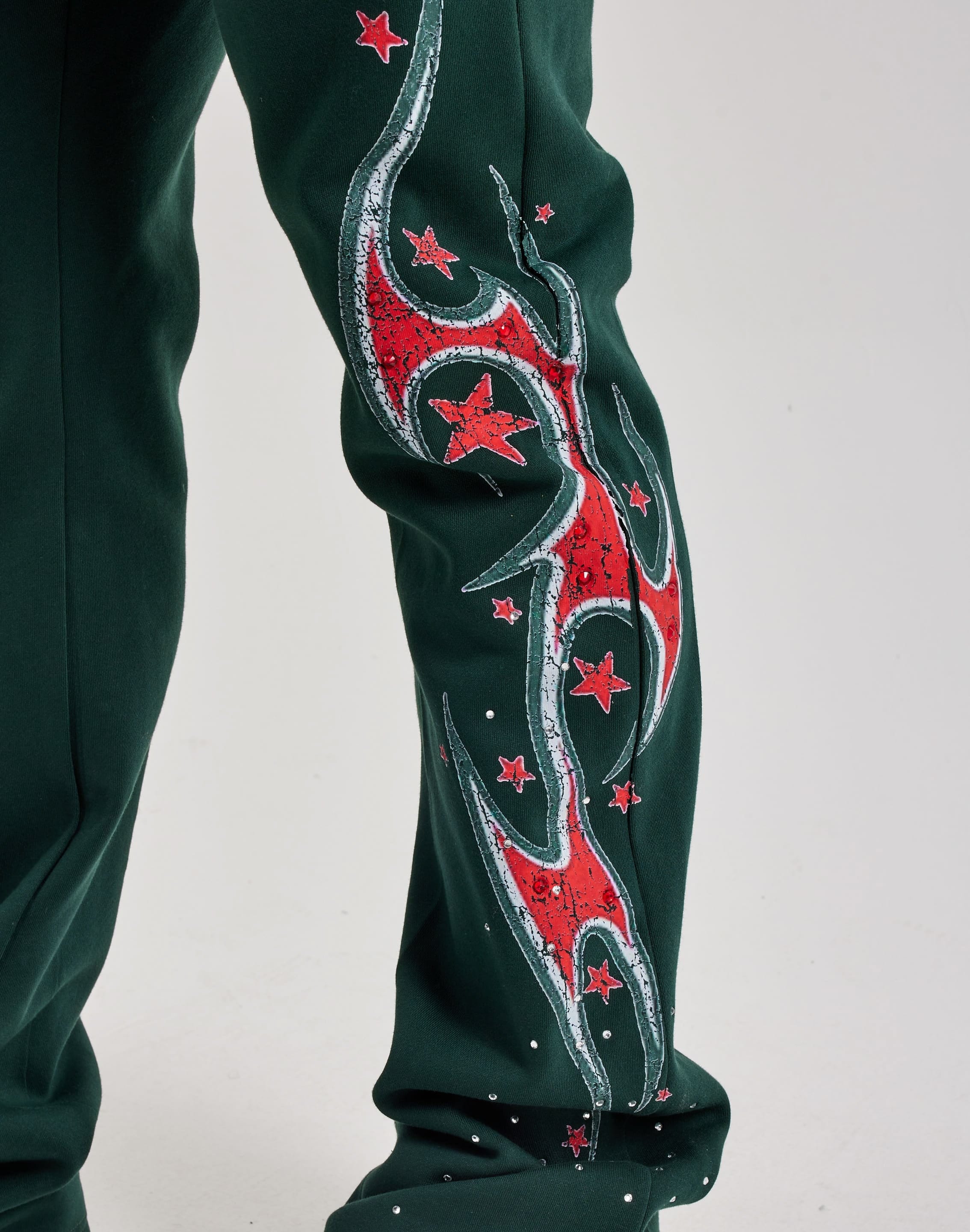 Roku Studio Flames Flared Fleece Pants
