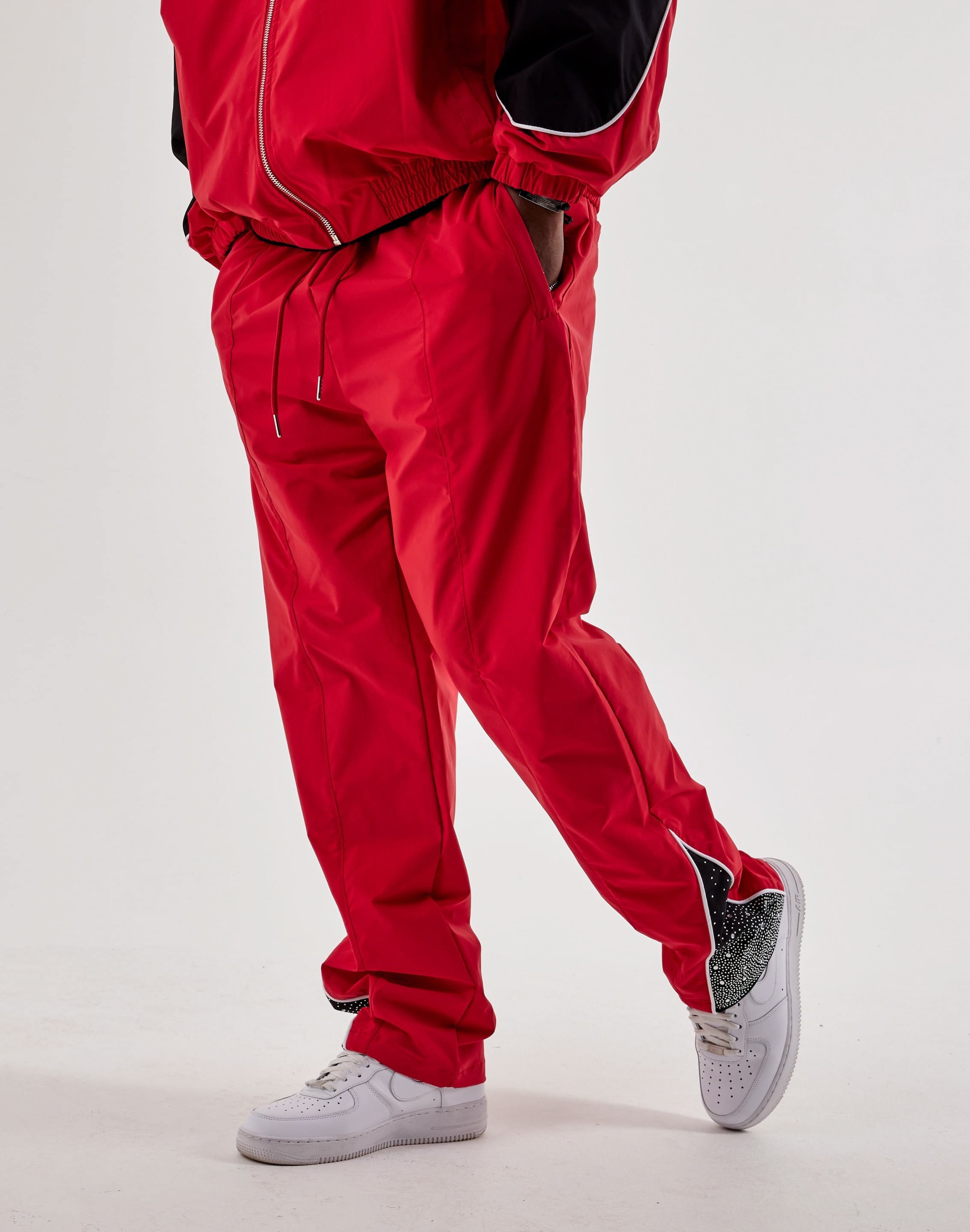 Kindred Clothing Nylon Rhinestone Track Pants