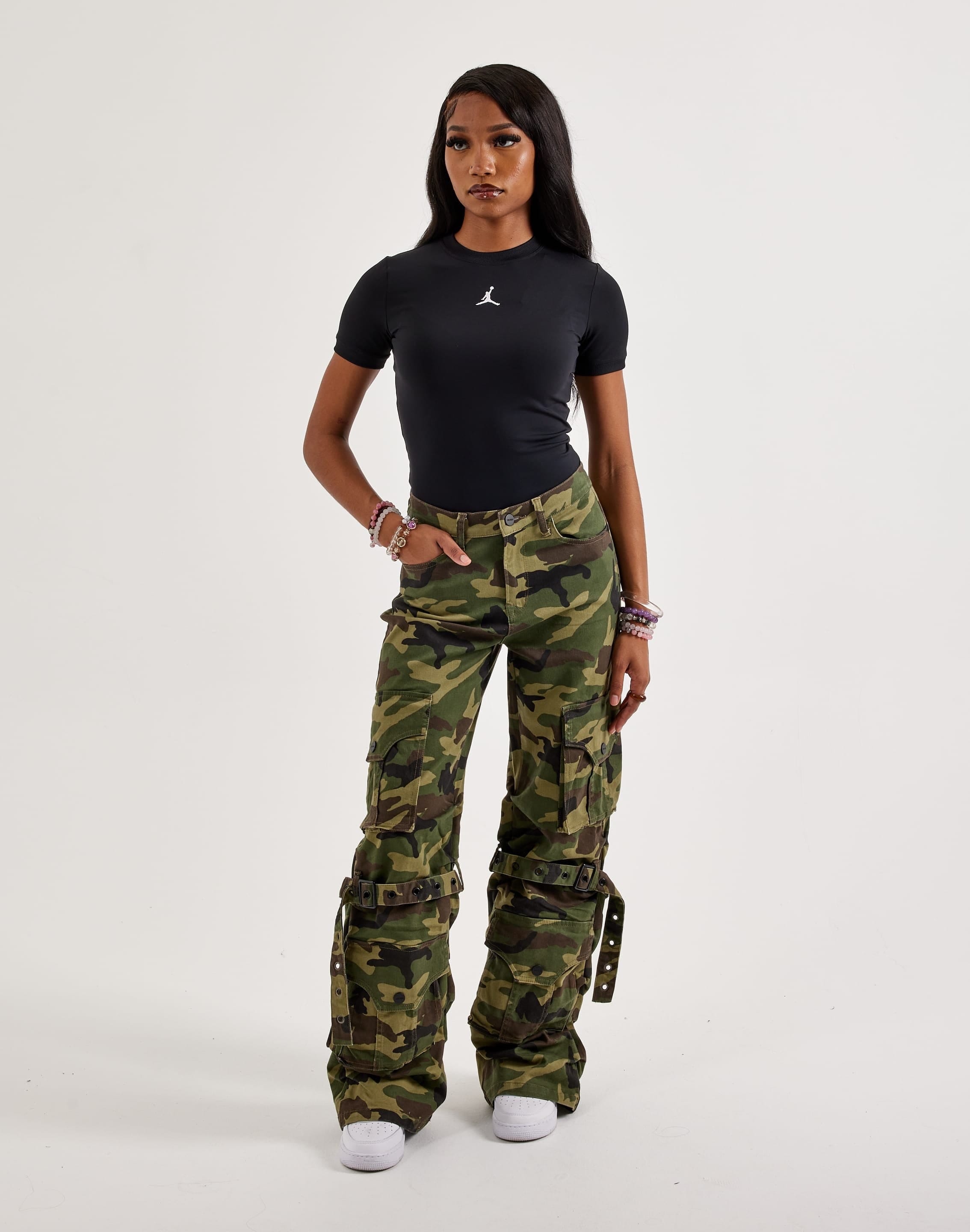 Smoke Rise Woodland Camo Wide - Leg Cargo Pants