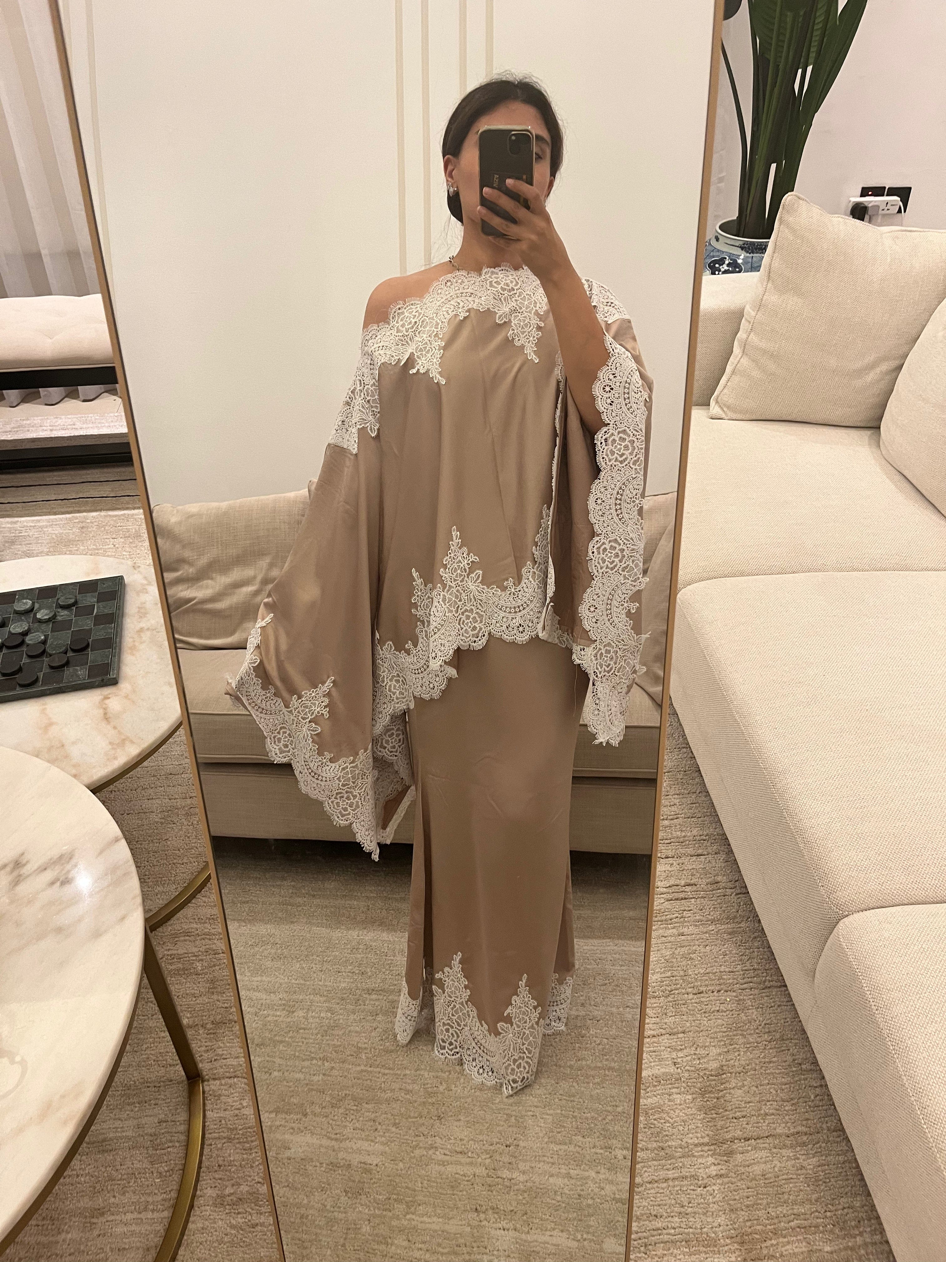 ONE The Heiress Set Lace one shoulder top and skirt set TP0315