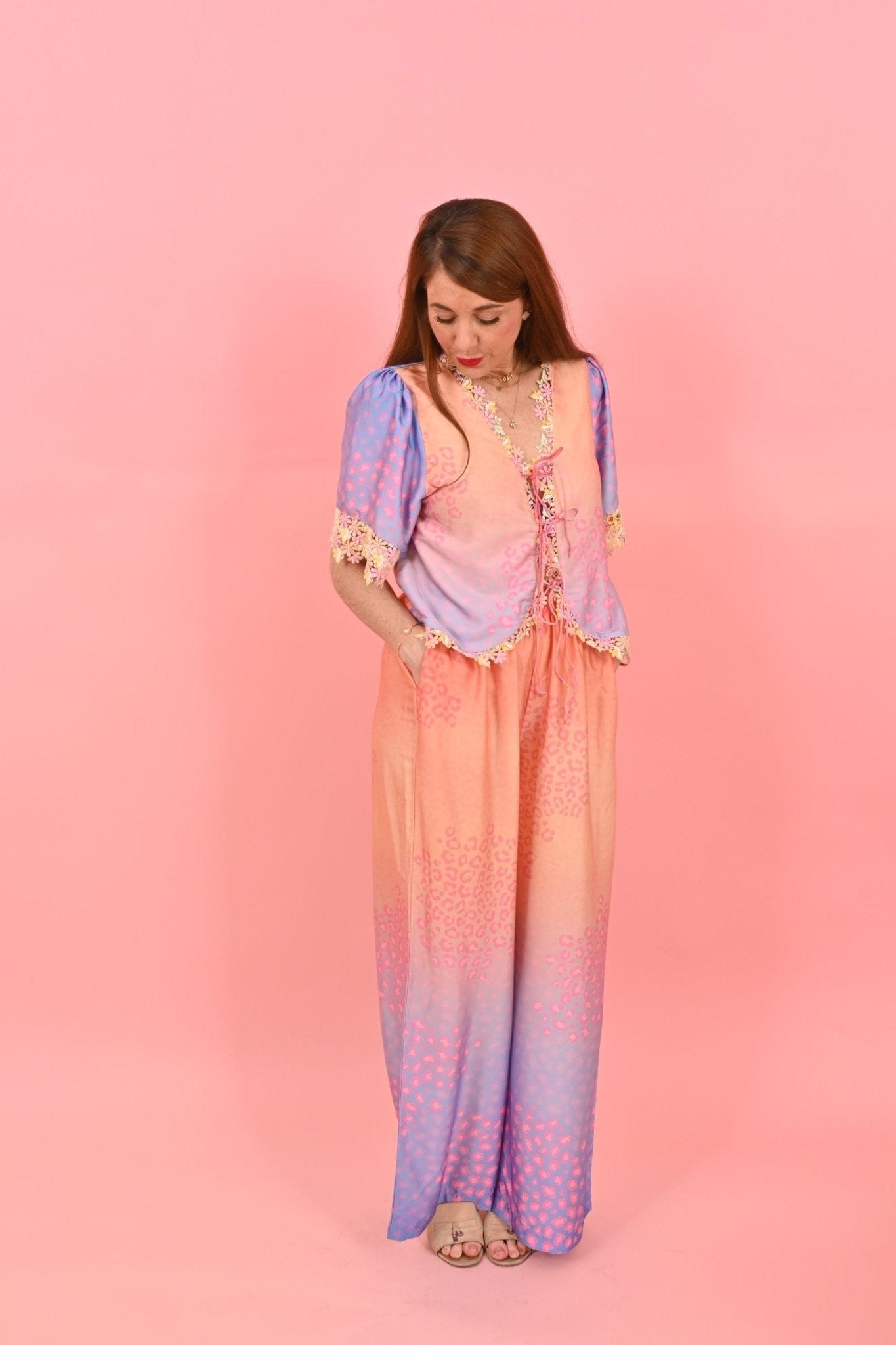 White Hello Trouser Jackomo Leo Gradient|سروال