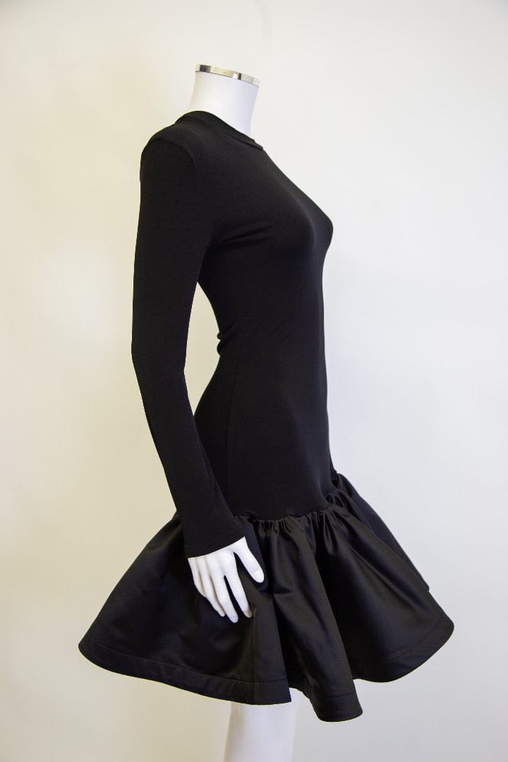 AZ Factory L/S Ruffle Hem Dress Black 8