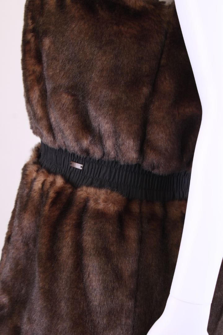 Junior Galtier Faux Fur Reversible Gilet Black/ Brown S